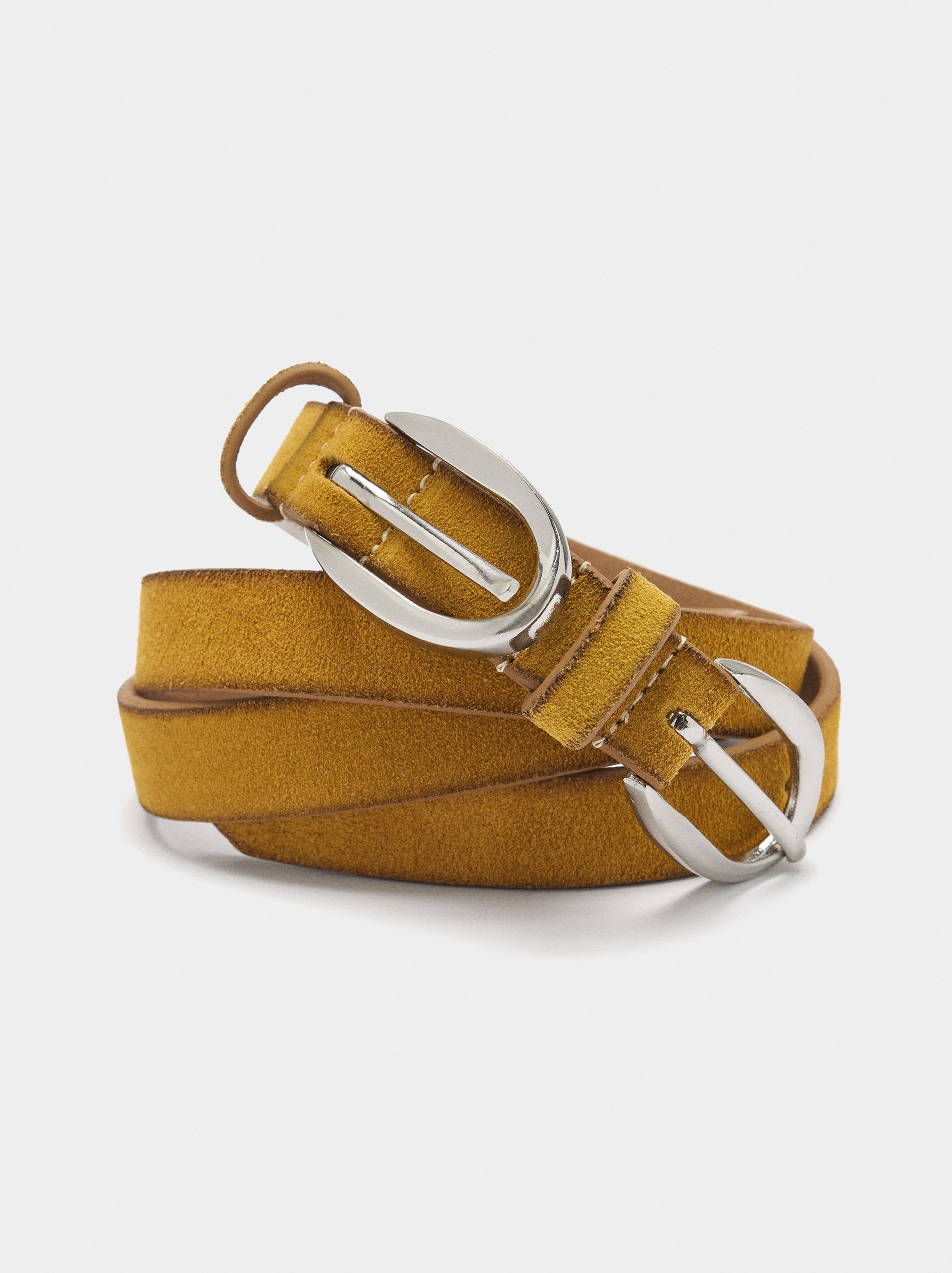 Ceinture en cuir avec boucle double image number 1.0