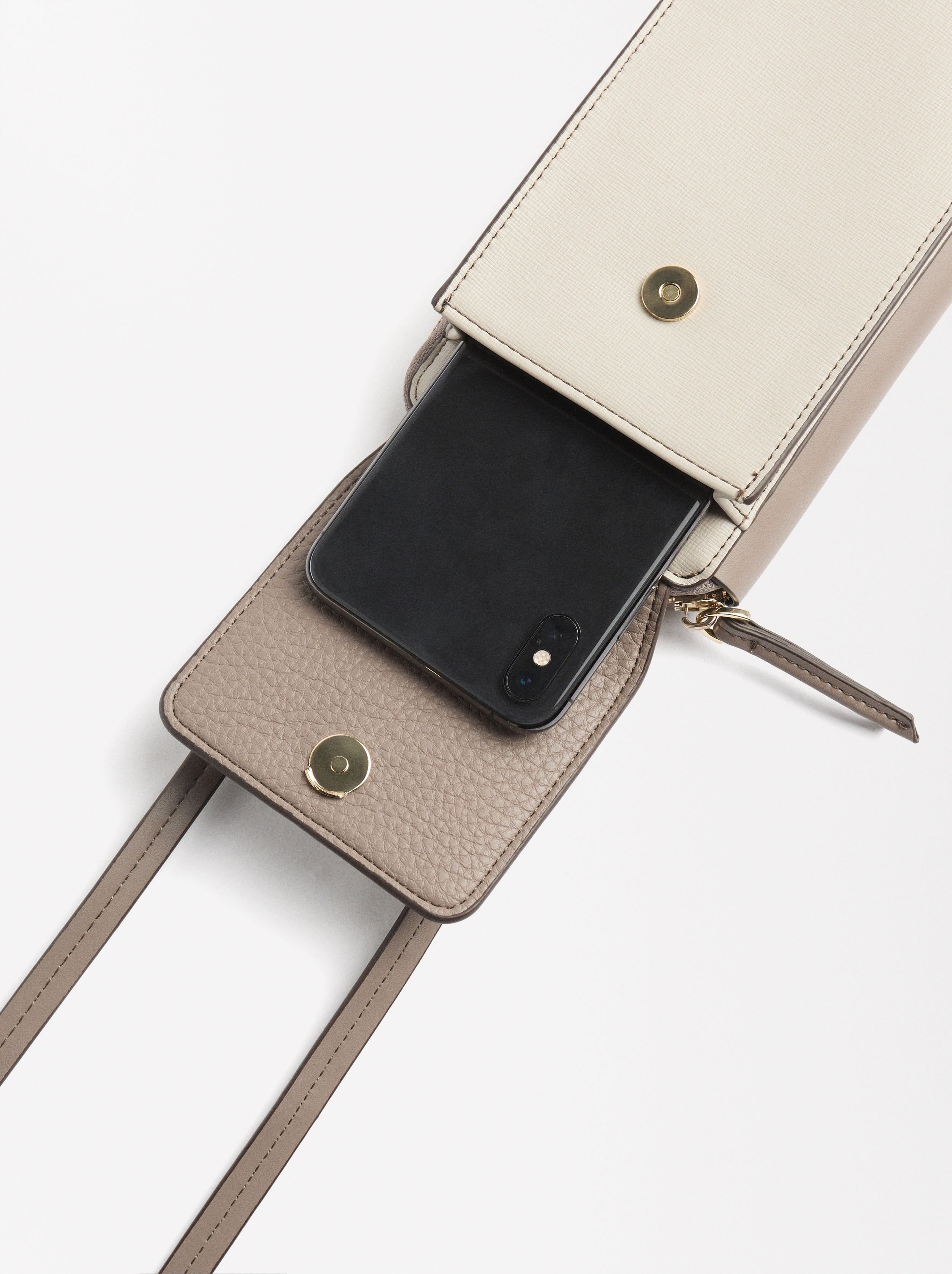 Phone bag with flap closure image number 3.0