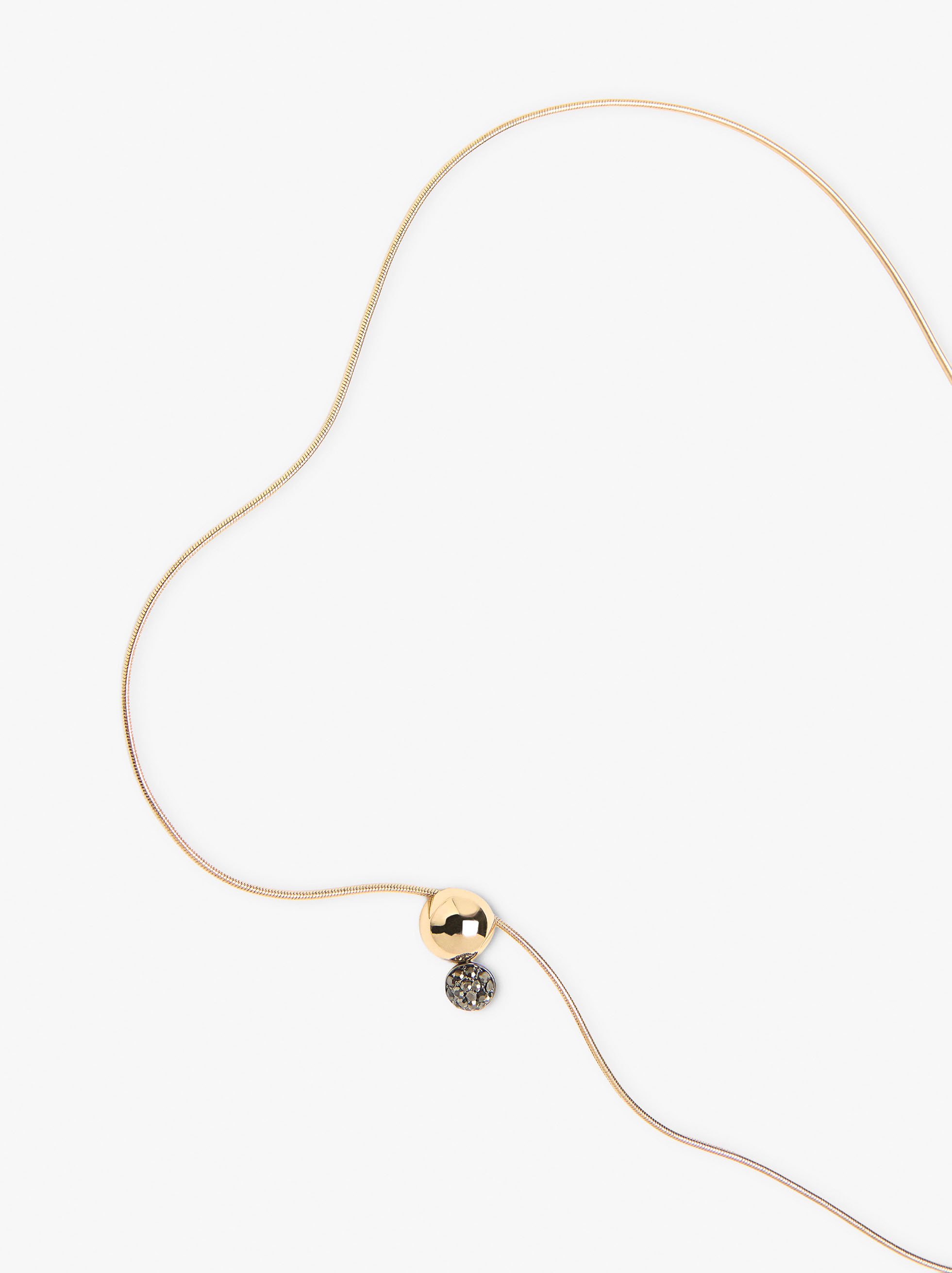 Collier avec pendentif de sph&egrave;res avec cristaux image number 1.0