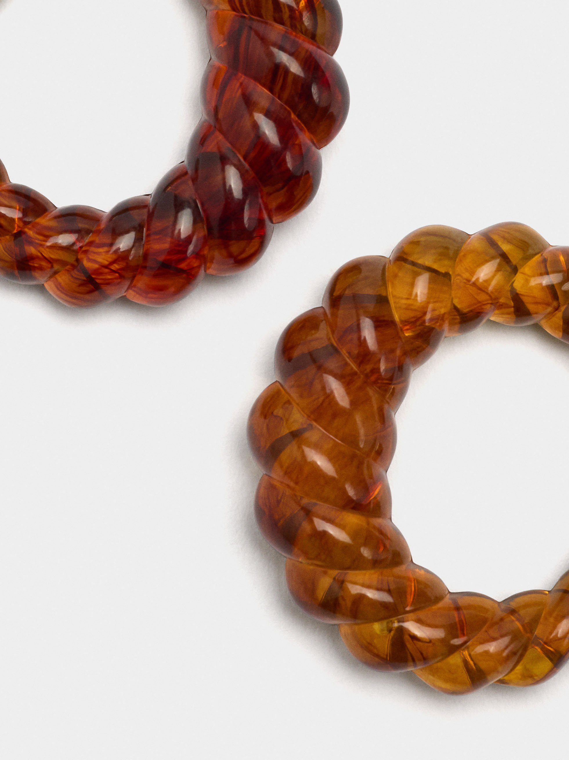 Hoop earrings with resin image number 1.0