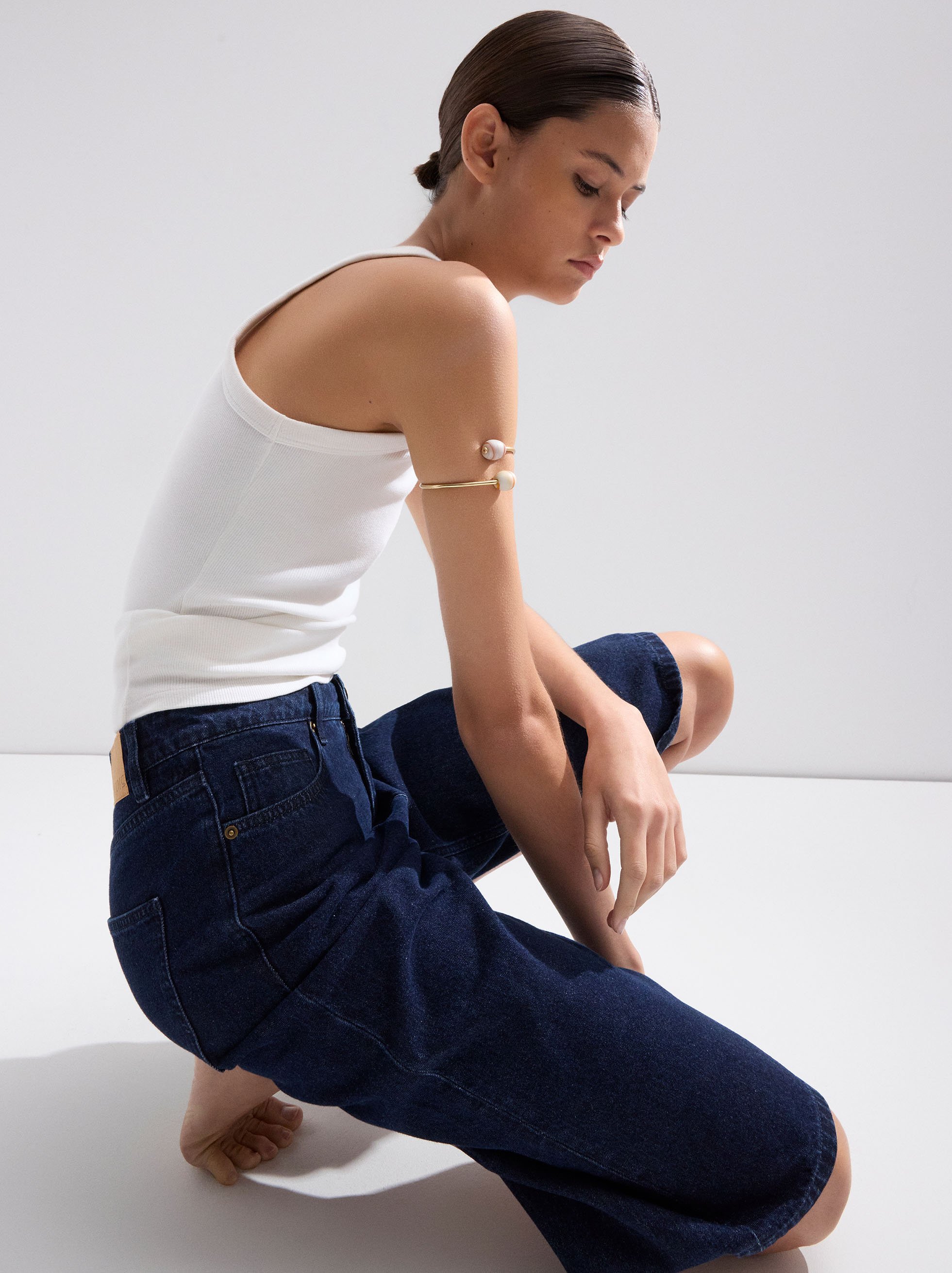 Denim bermuda