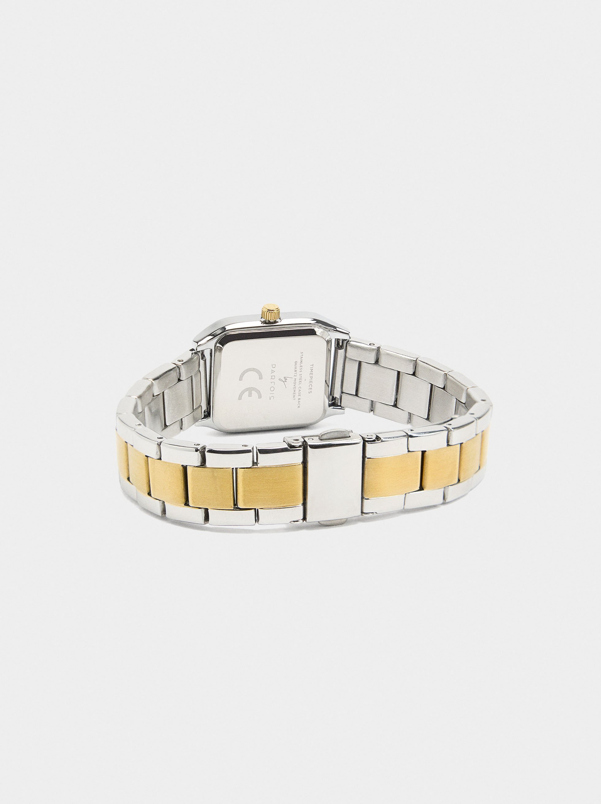 Bicolor watch with stainless steel bracelet image number 2.0