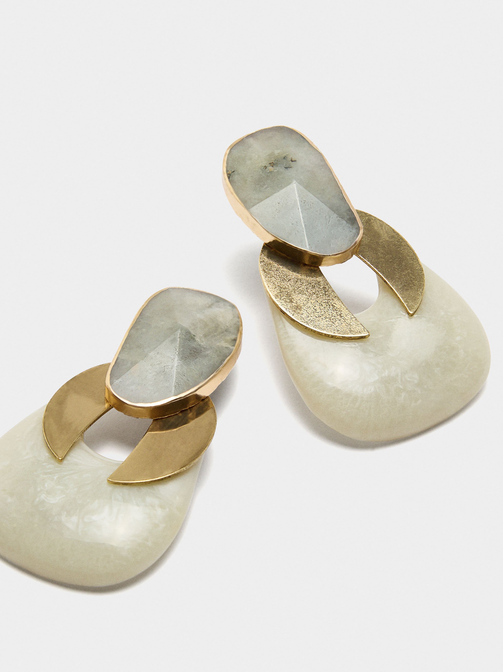 Maxi earrings with stones image number 1.0
