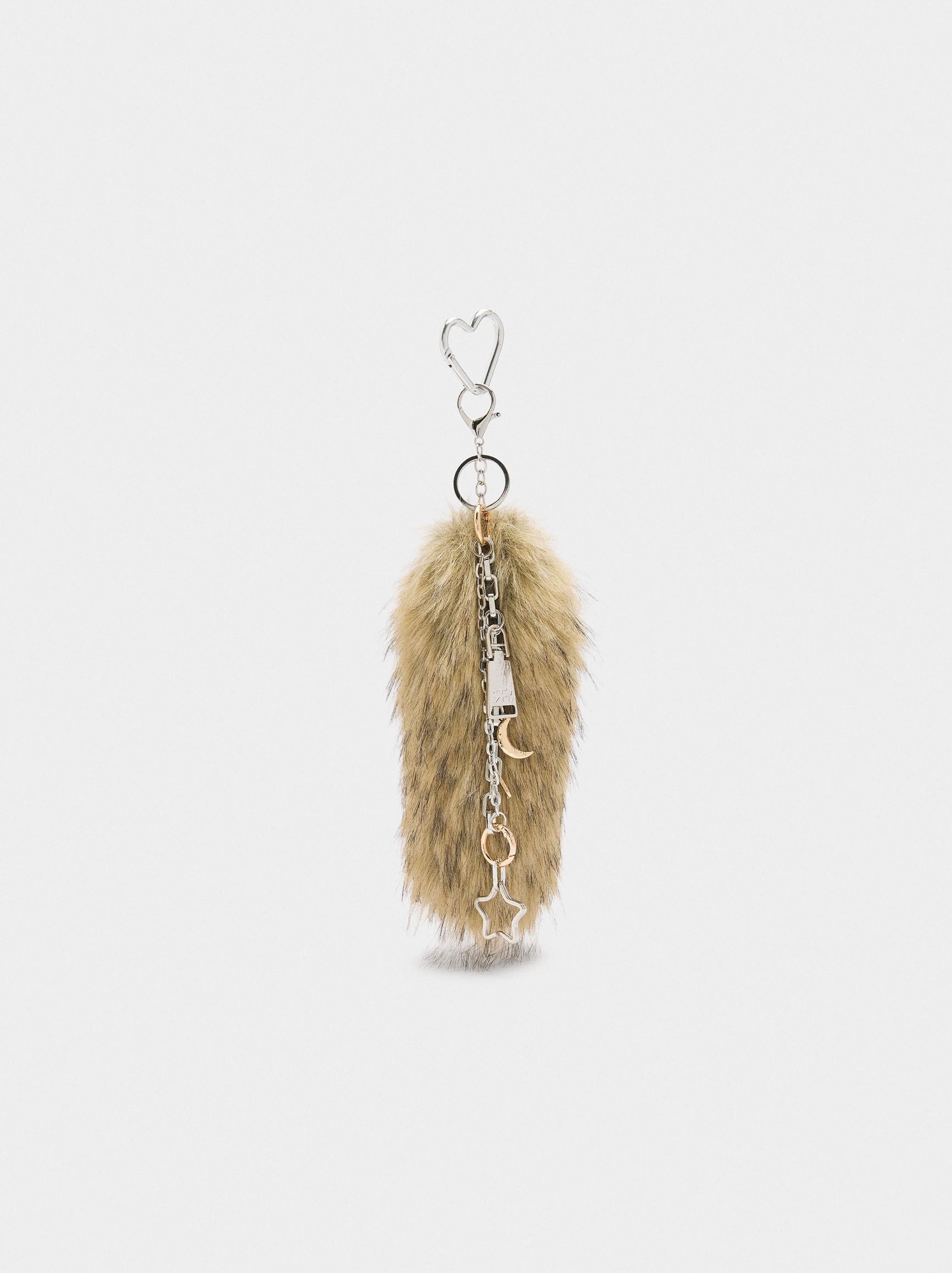 Keychain charm with fur effect image number 0.0