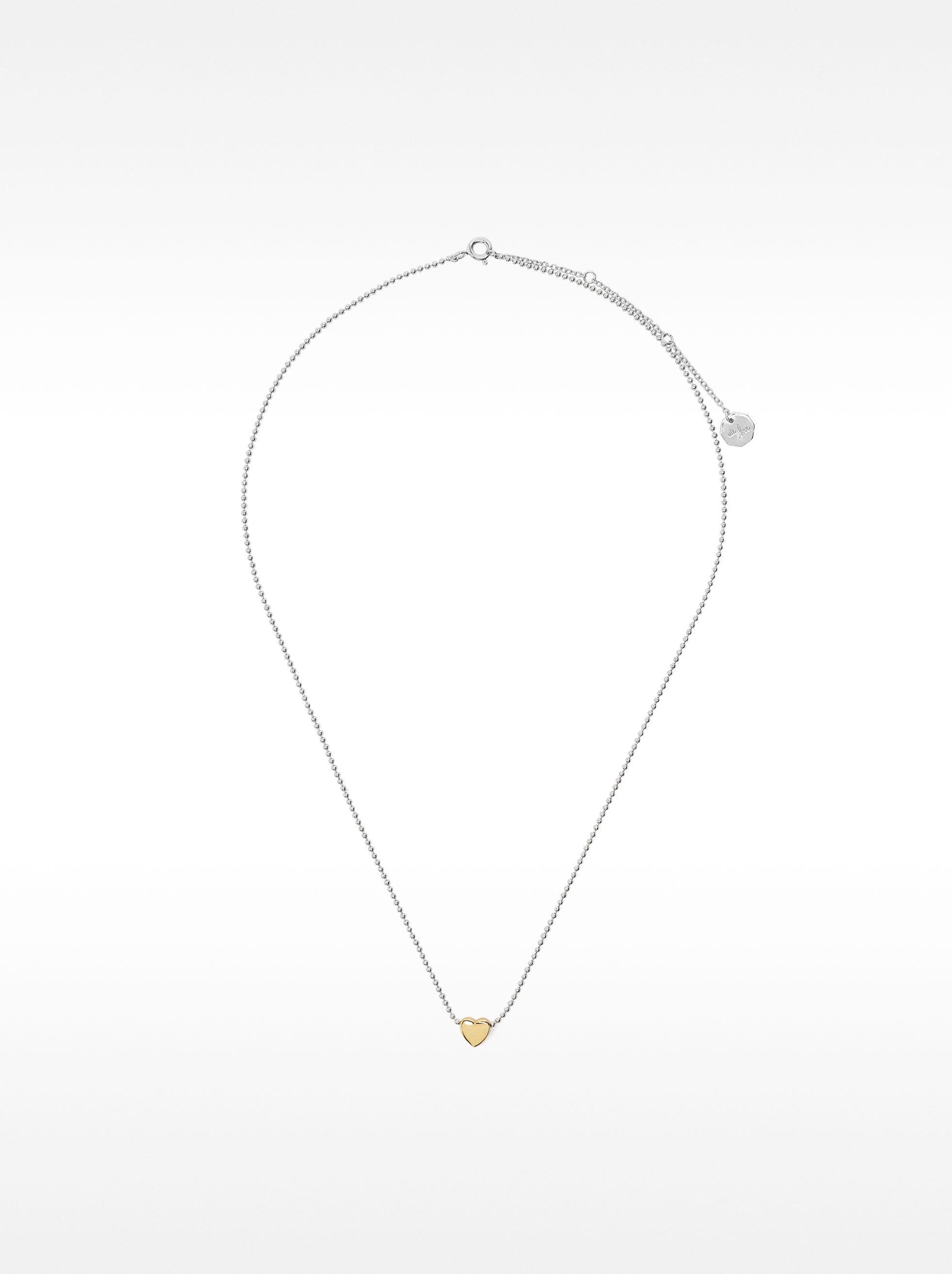 Short necklace with heart pendant – 925 sterling silver image number 1.0
