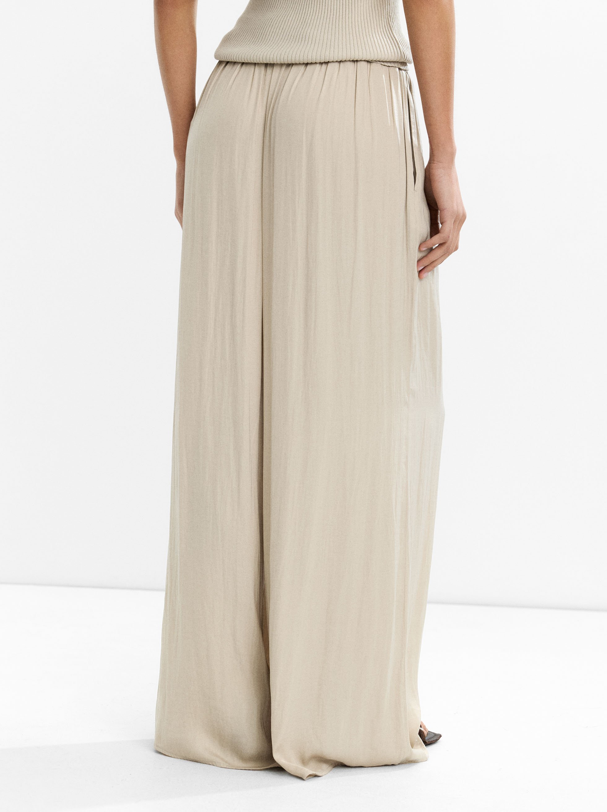 Pleated textured trousers image number 3.0