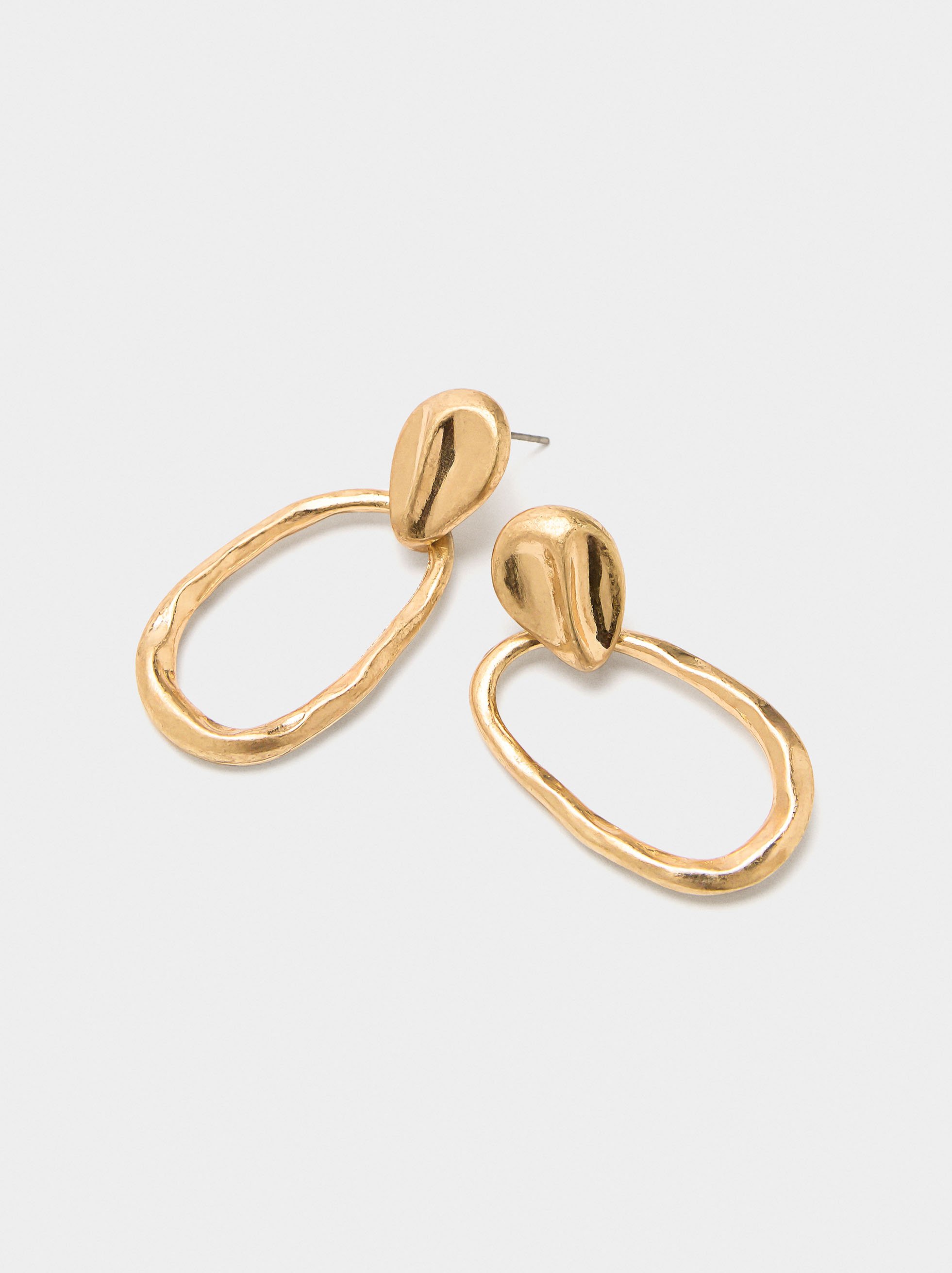 Ohrringe mit unregelmäßigem Ring image number 1.0