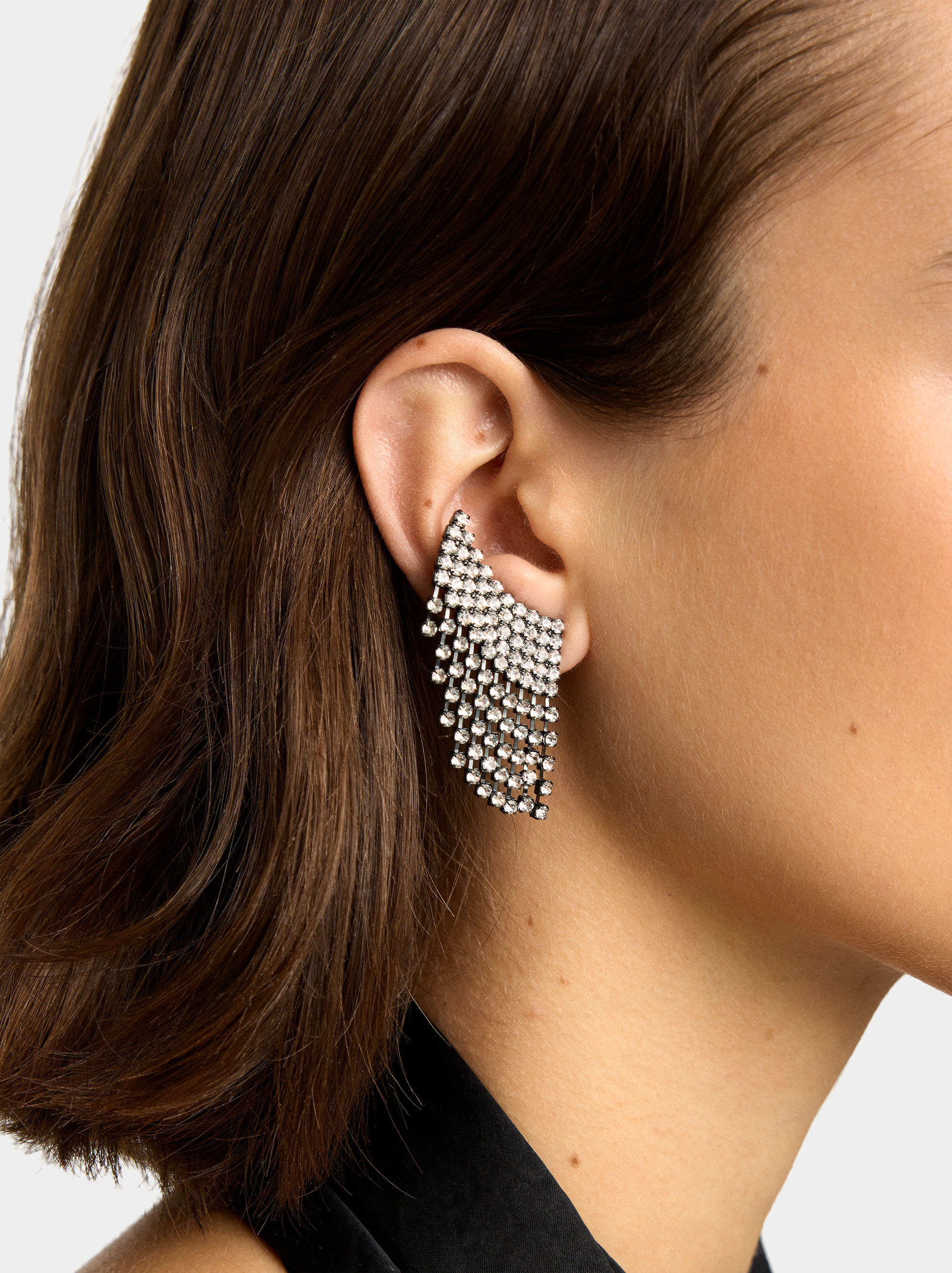 Ohrringe Ear Jacket Flügel aus Kristallen image number 1.0