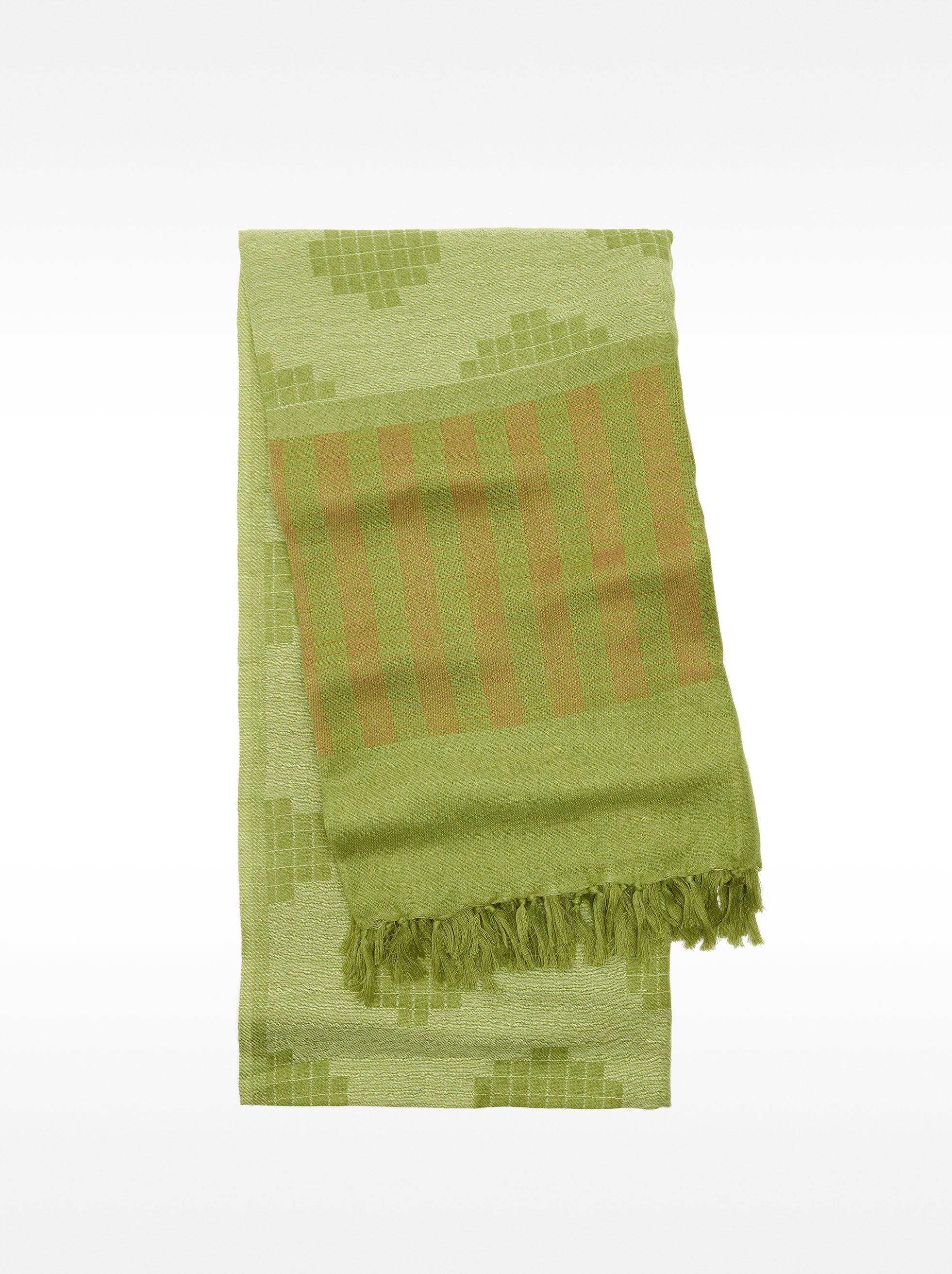 Printed scarf with fringes image number 0.0
