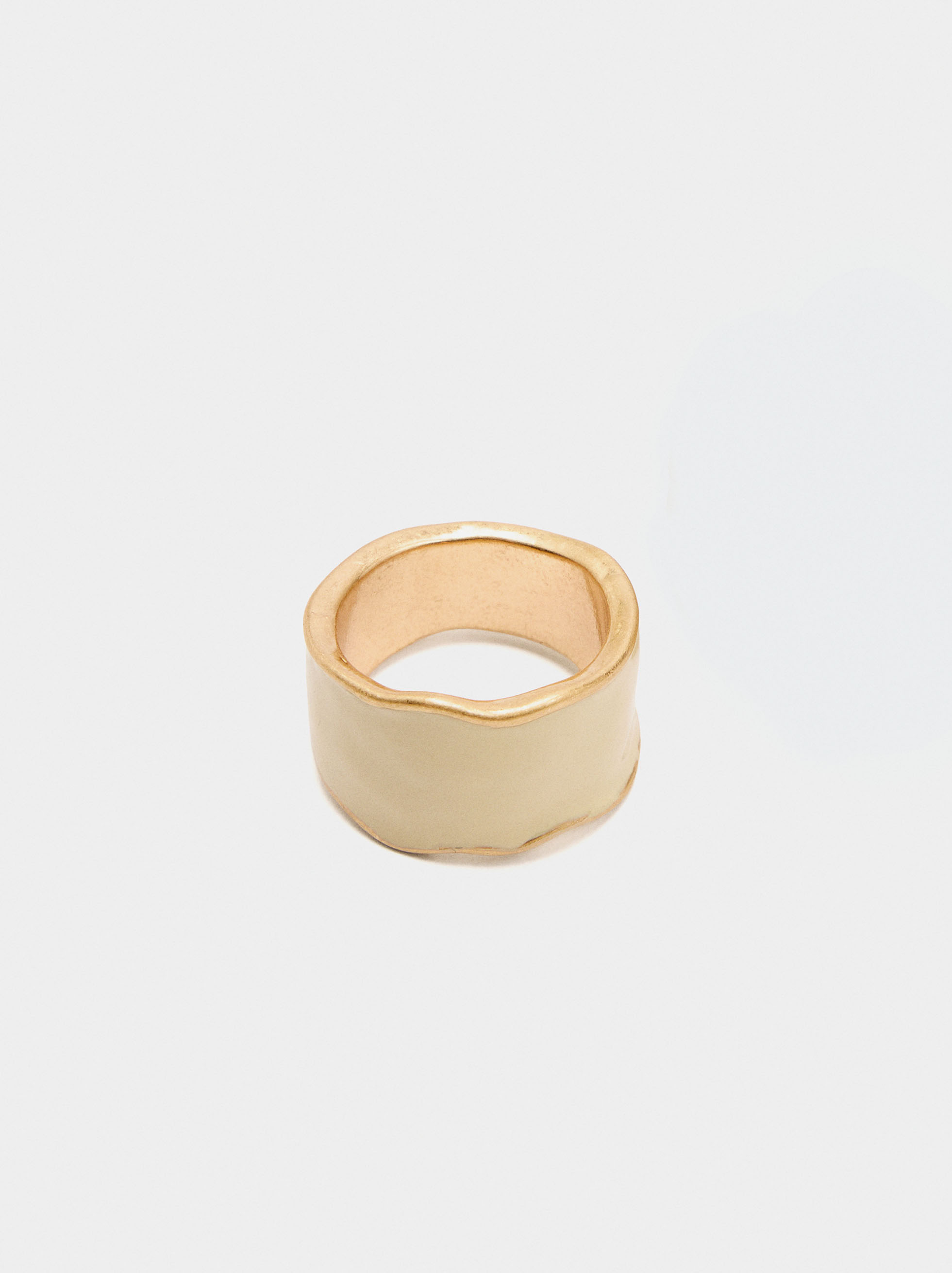 Bague ondul&eacute;e avec &eacute;mail image number 3.0