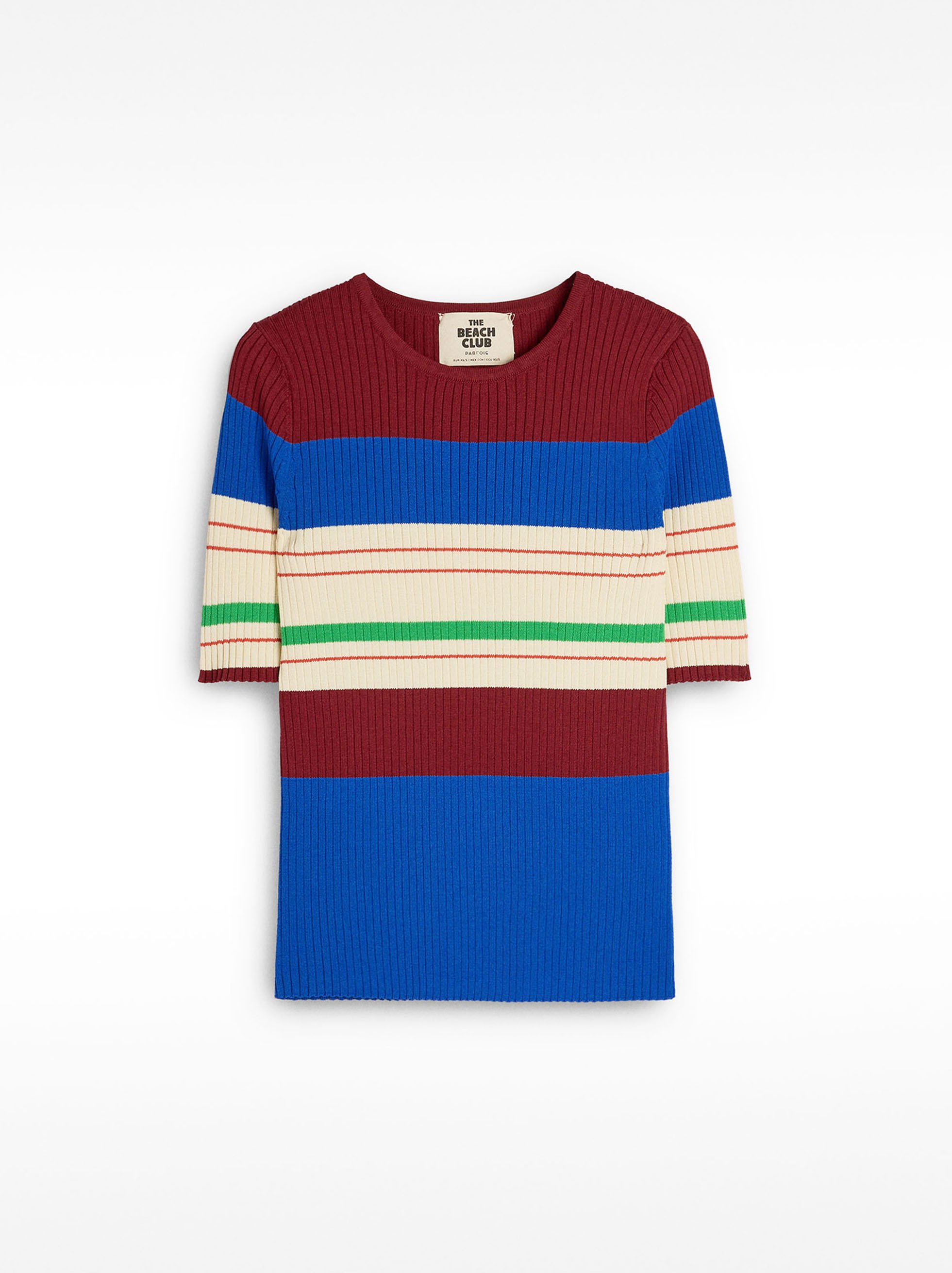 Maglione in maglia a righe a contrasto image number 6.0