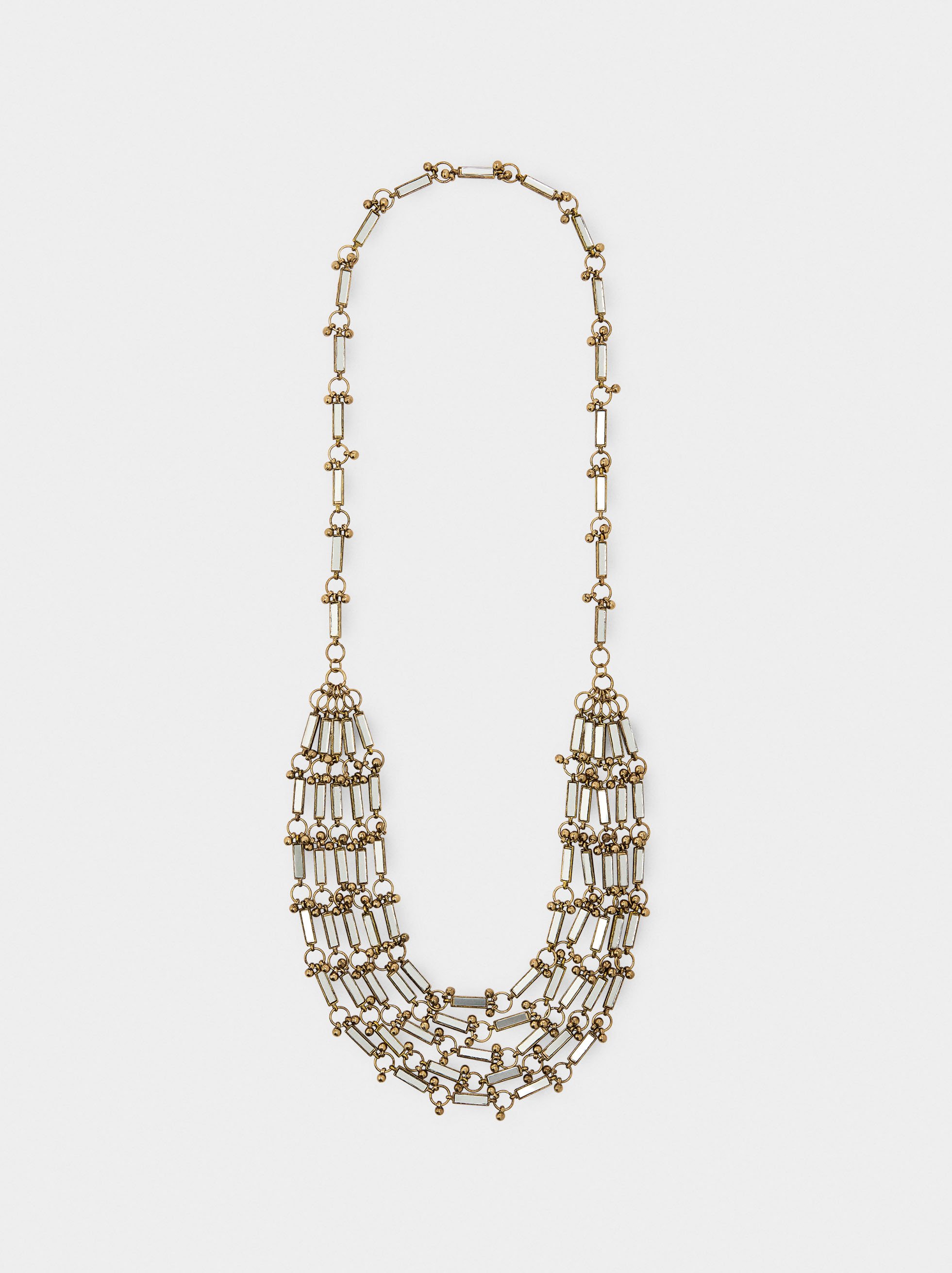 Lange Halskette mit Spiegelstäbchen image number 0.0