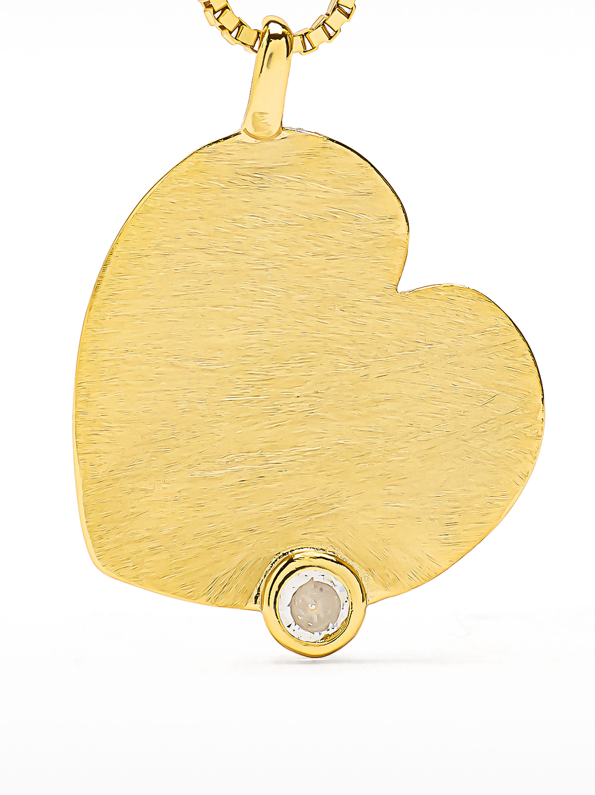 Zirconia heart necklace - 925 sterling silver image number 4.0