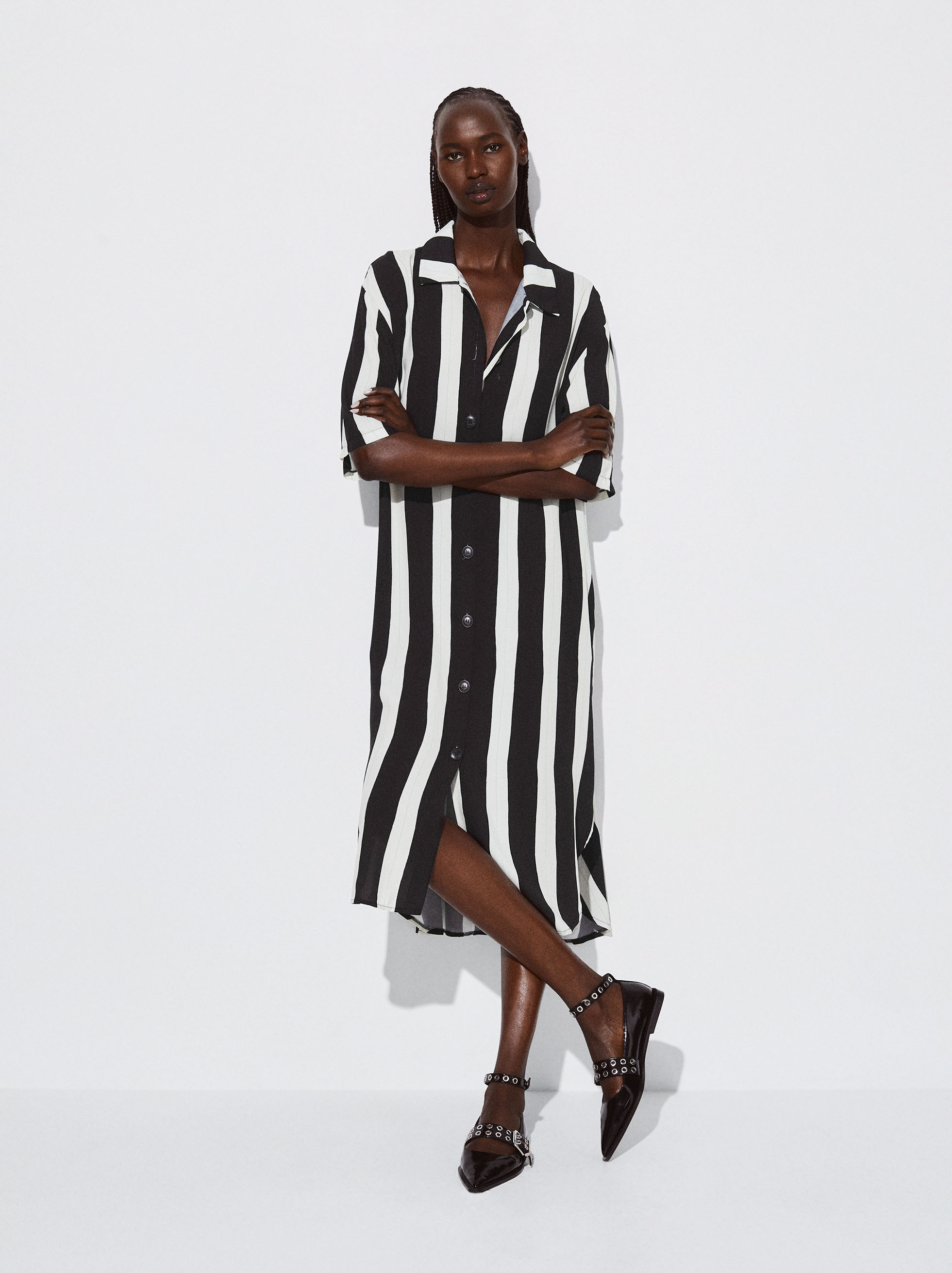 Robe chemise rayée zara sales