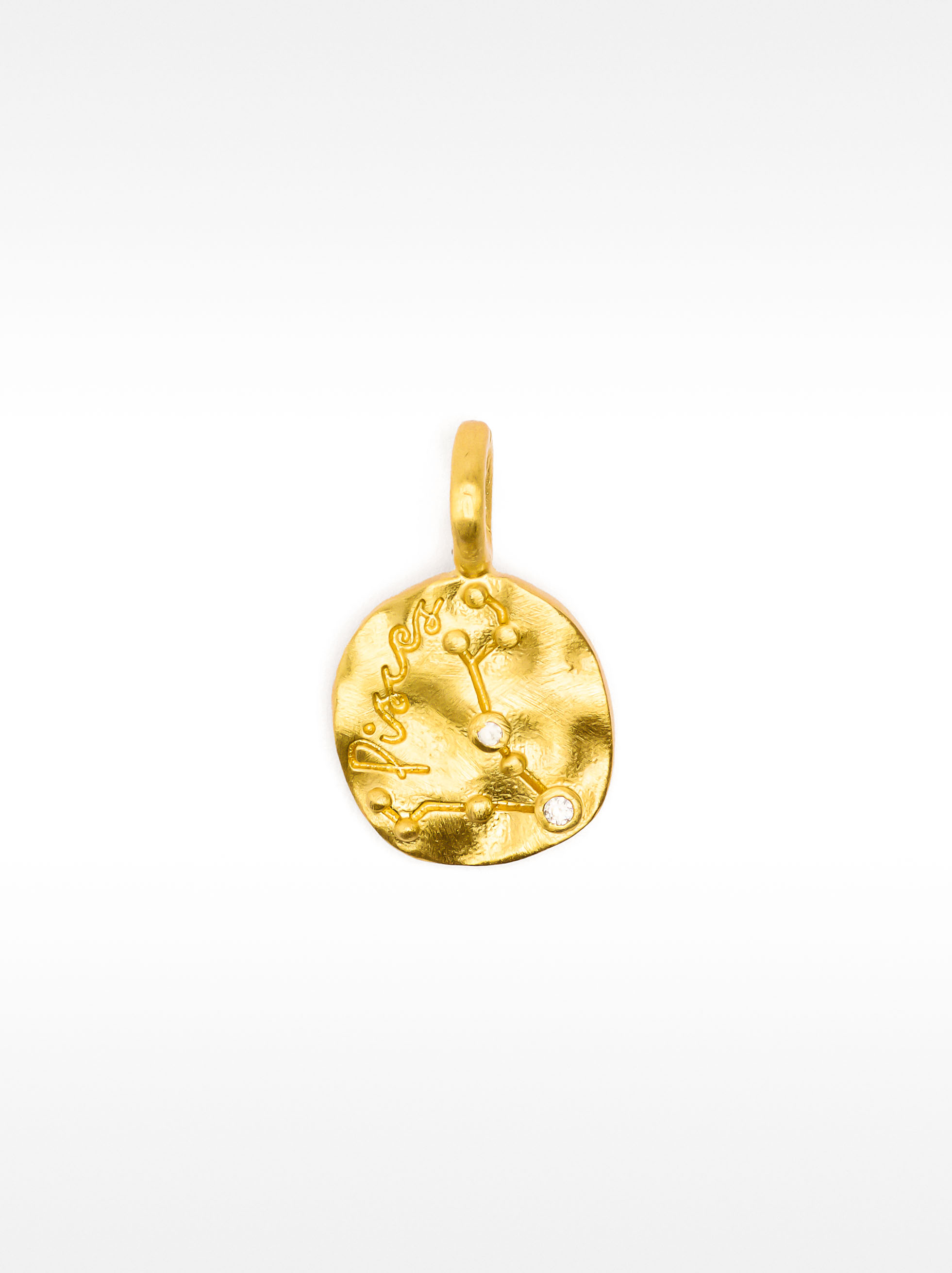 Medalla constelación PISCIS baño de oro 18k image number 0.0