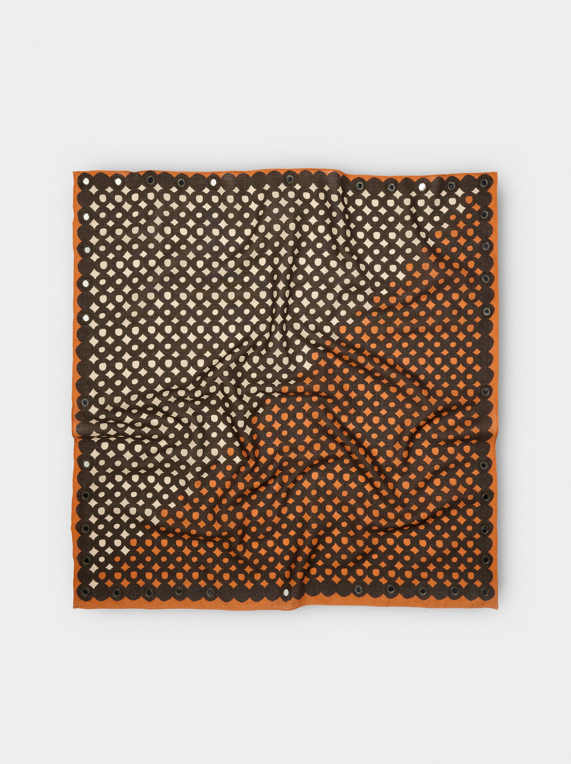 Foulard carré imprimé en coton image number 0.0