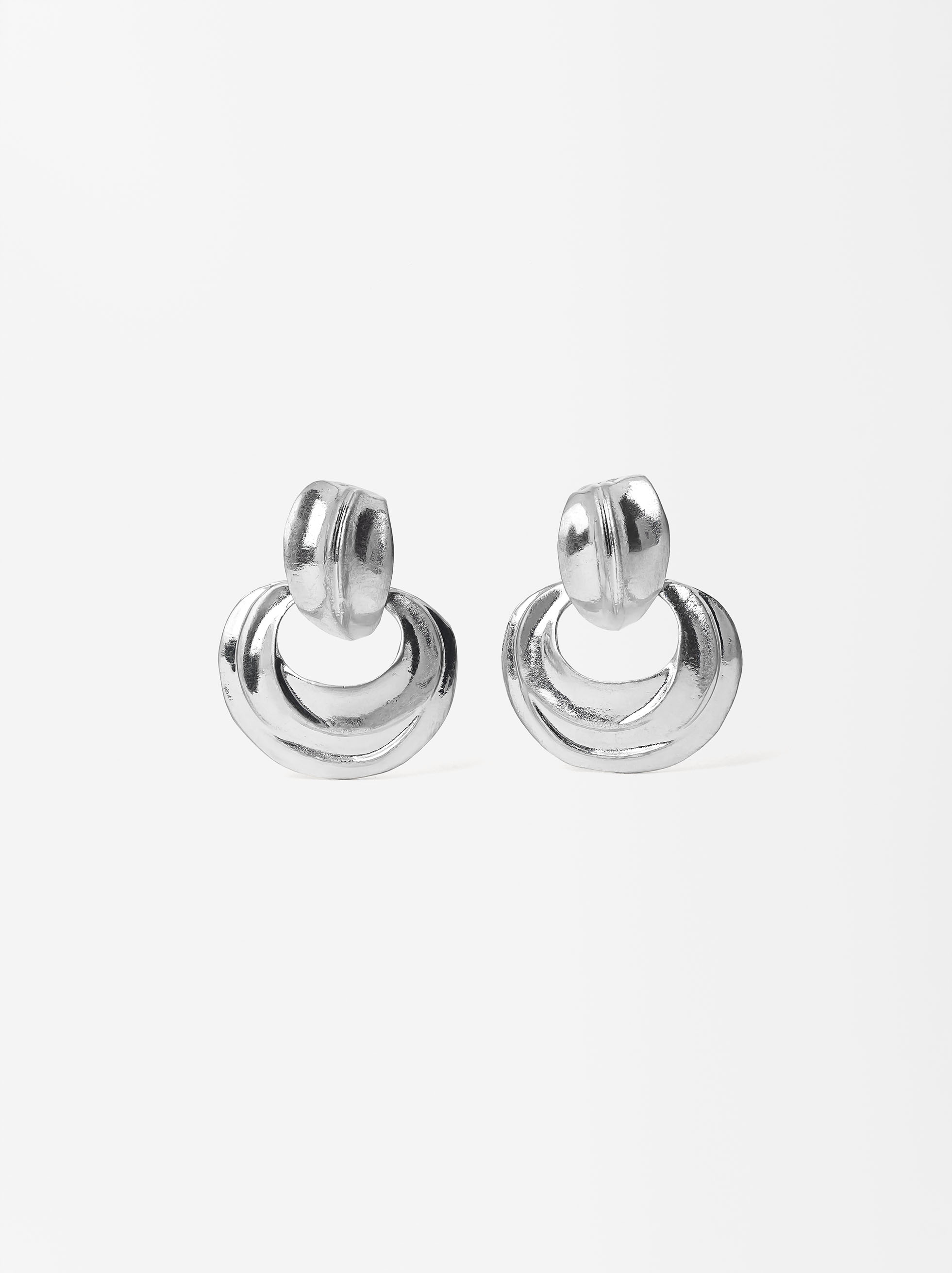 Irregular Silver Earrings image number 0.0