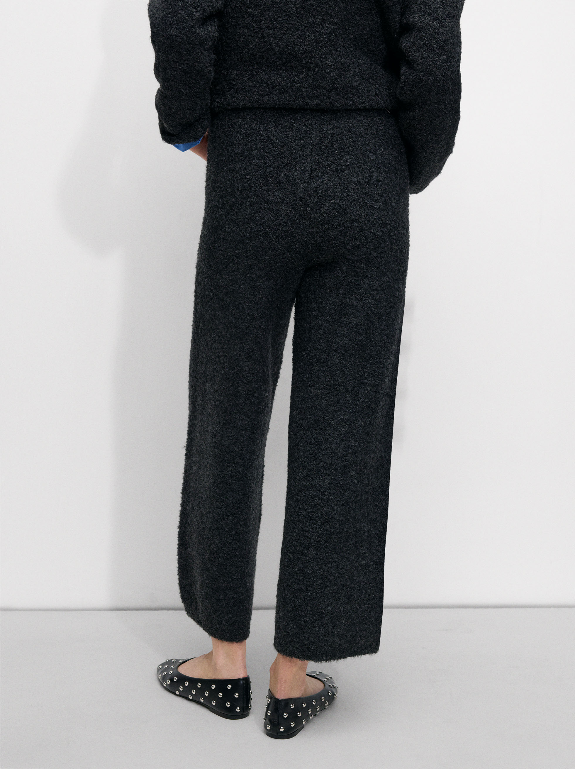 Knit pants with wool blend image number 2.0