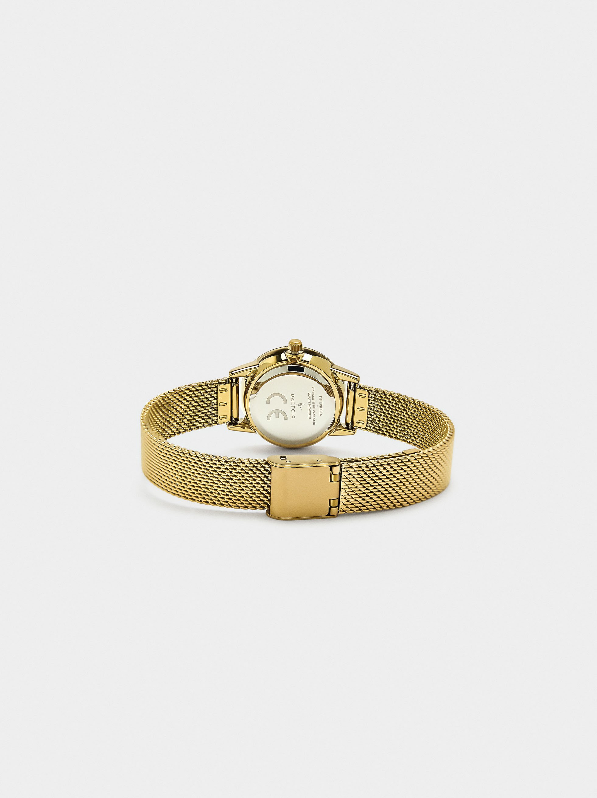 Watch with stainless steel mesh strap image number 2.0