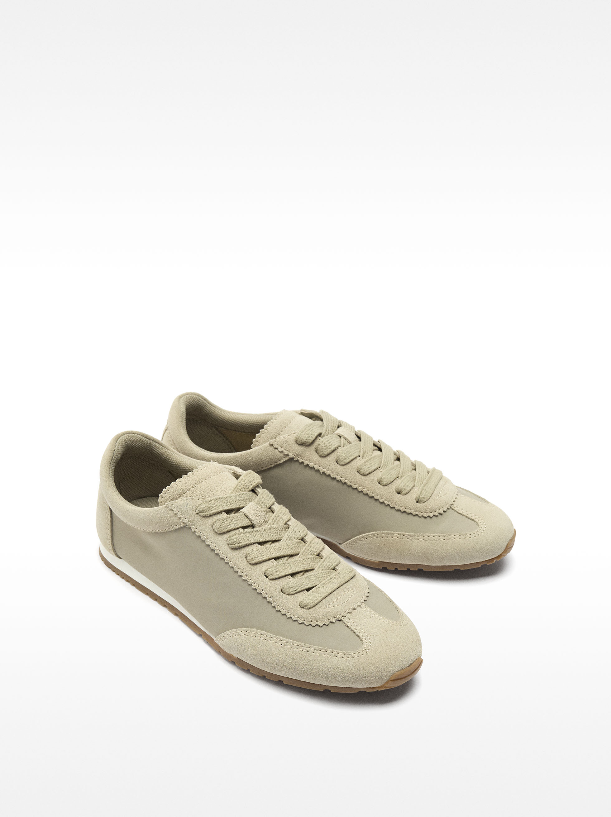 Scarpe da ginnastica in pelle combinate image number 2.0