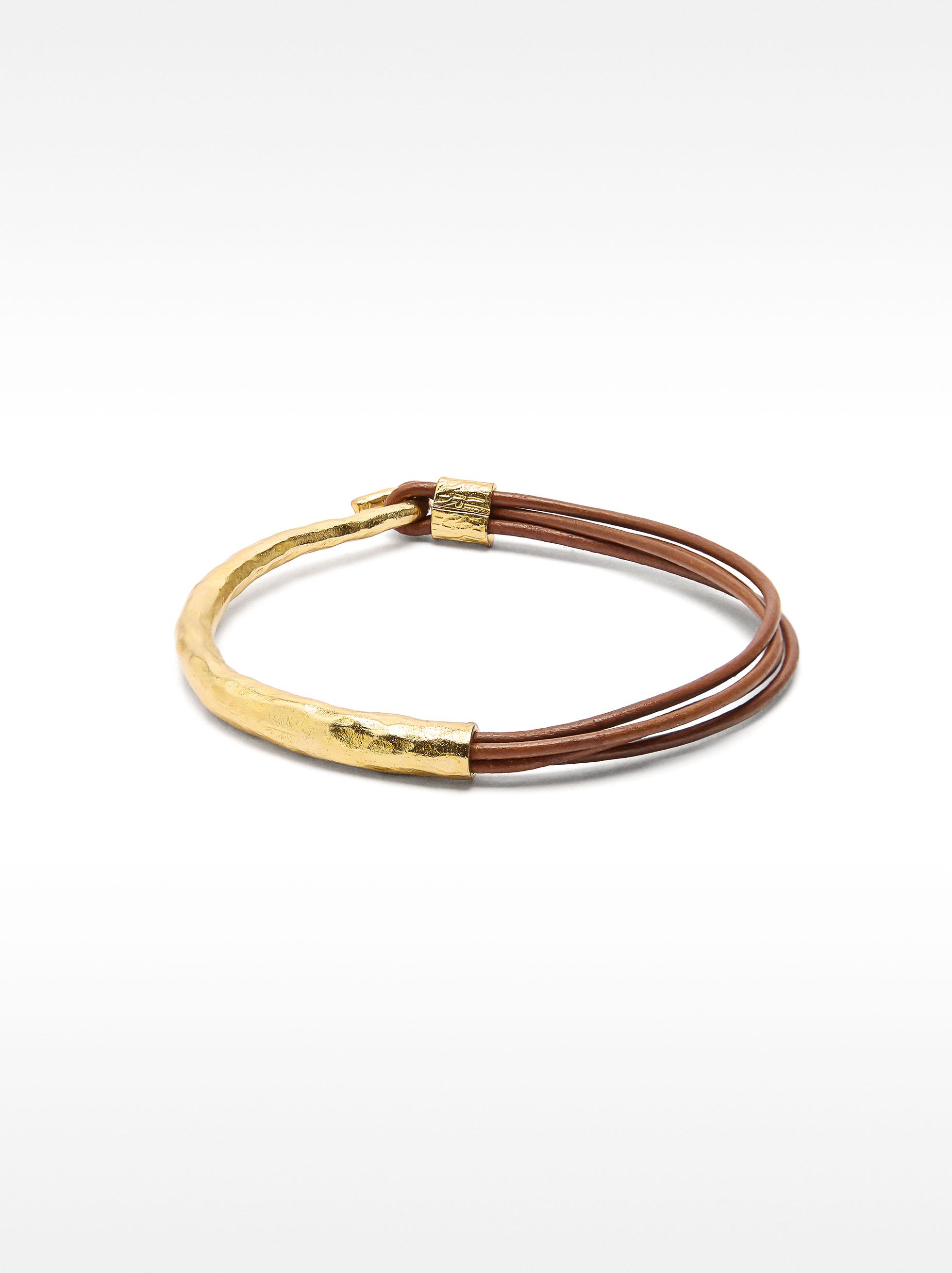 Rigid leather cord bracelet image number 0.0