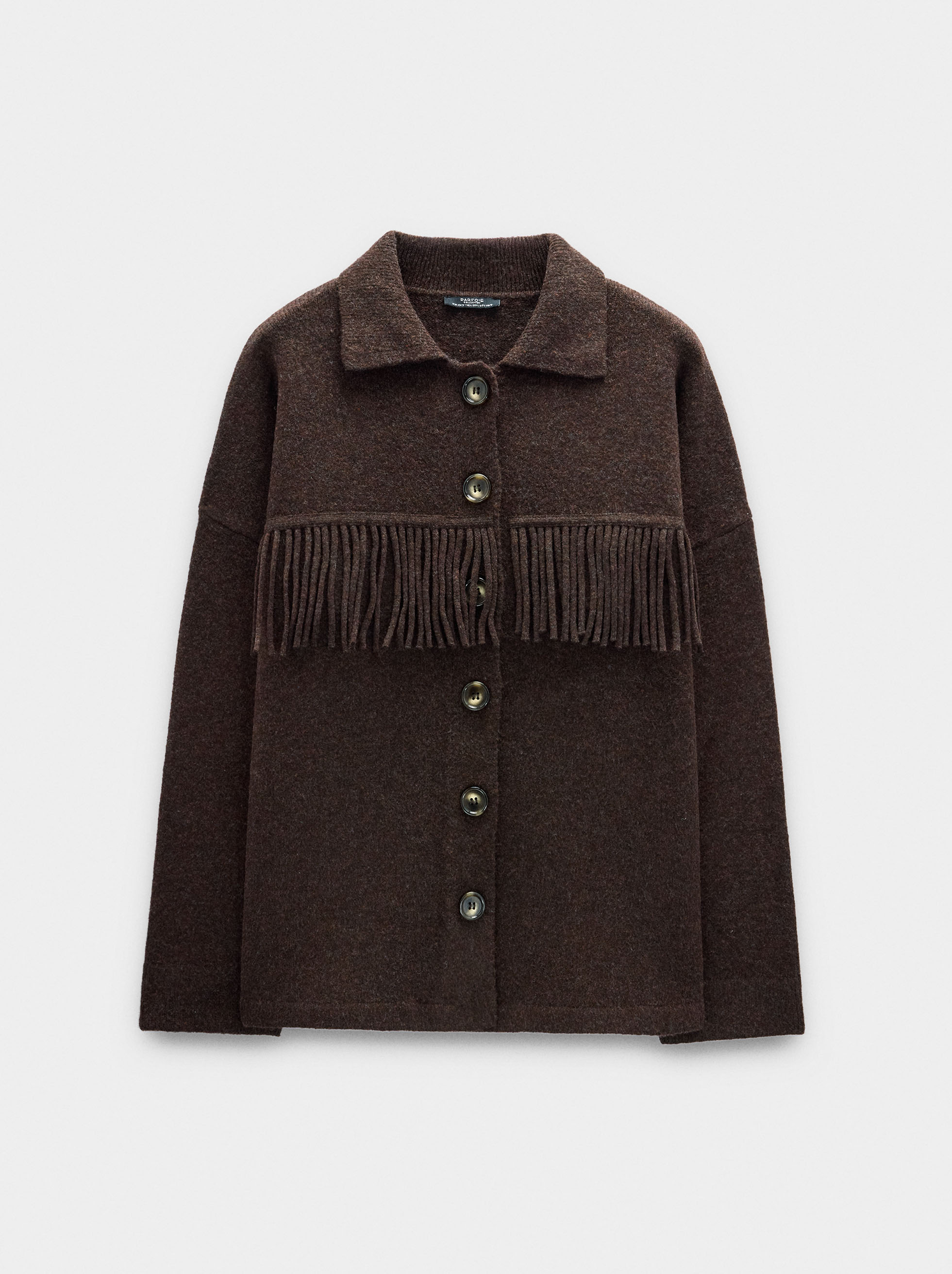 Knit cardigan with fringes image number 5.0
