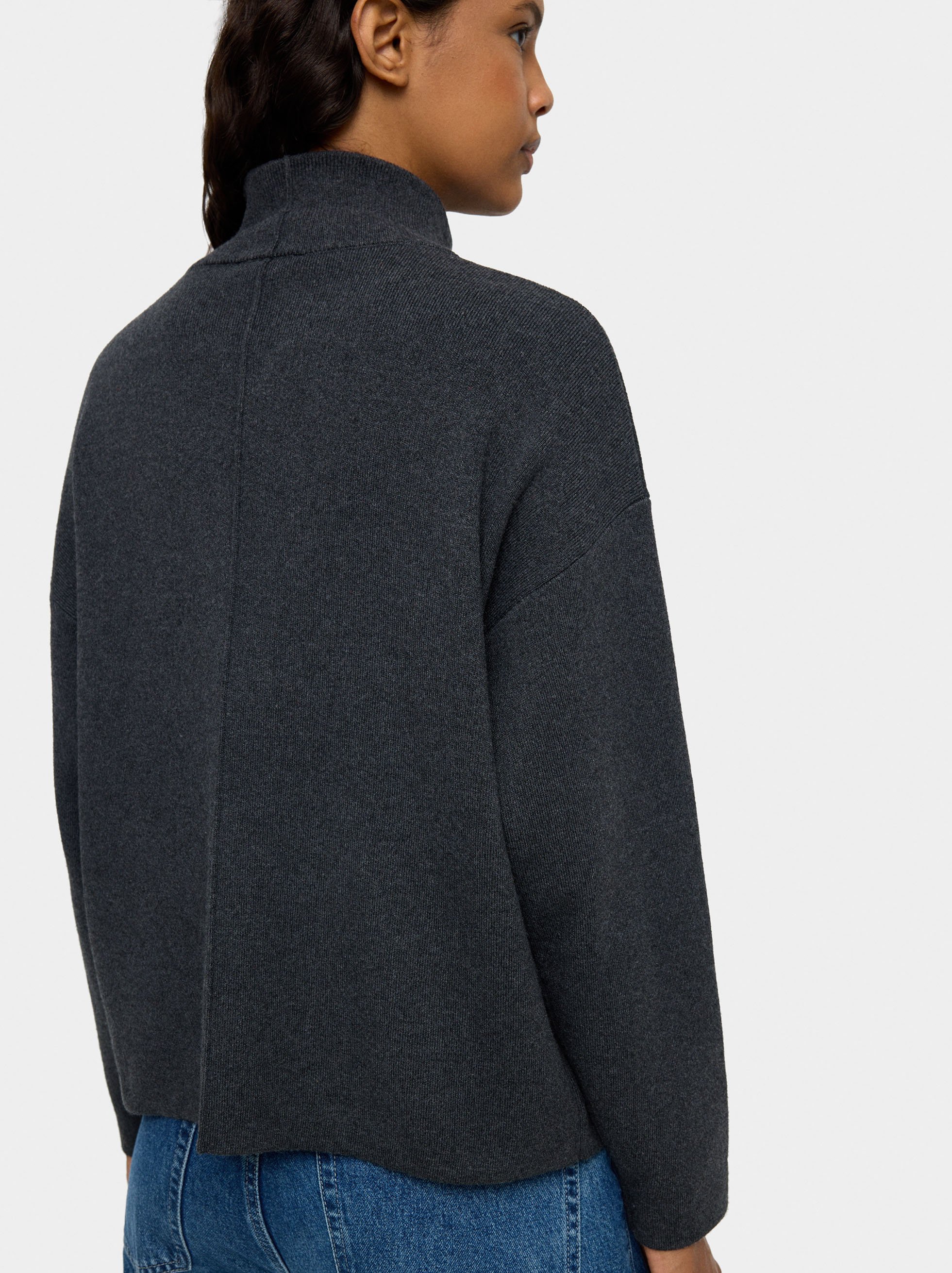 Zipped knit cardigan image number 3.0