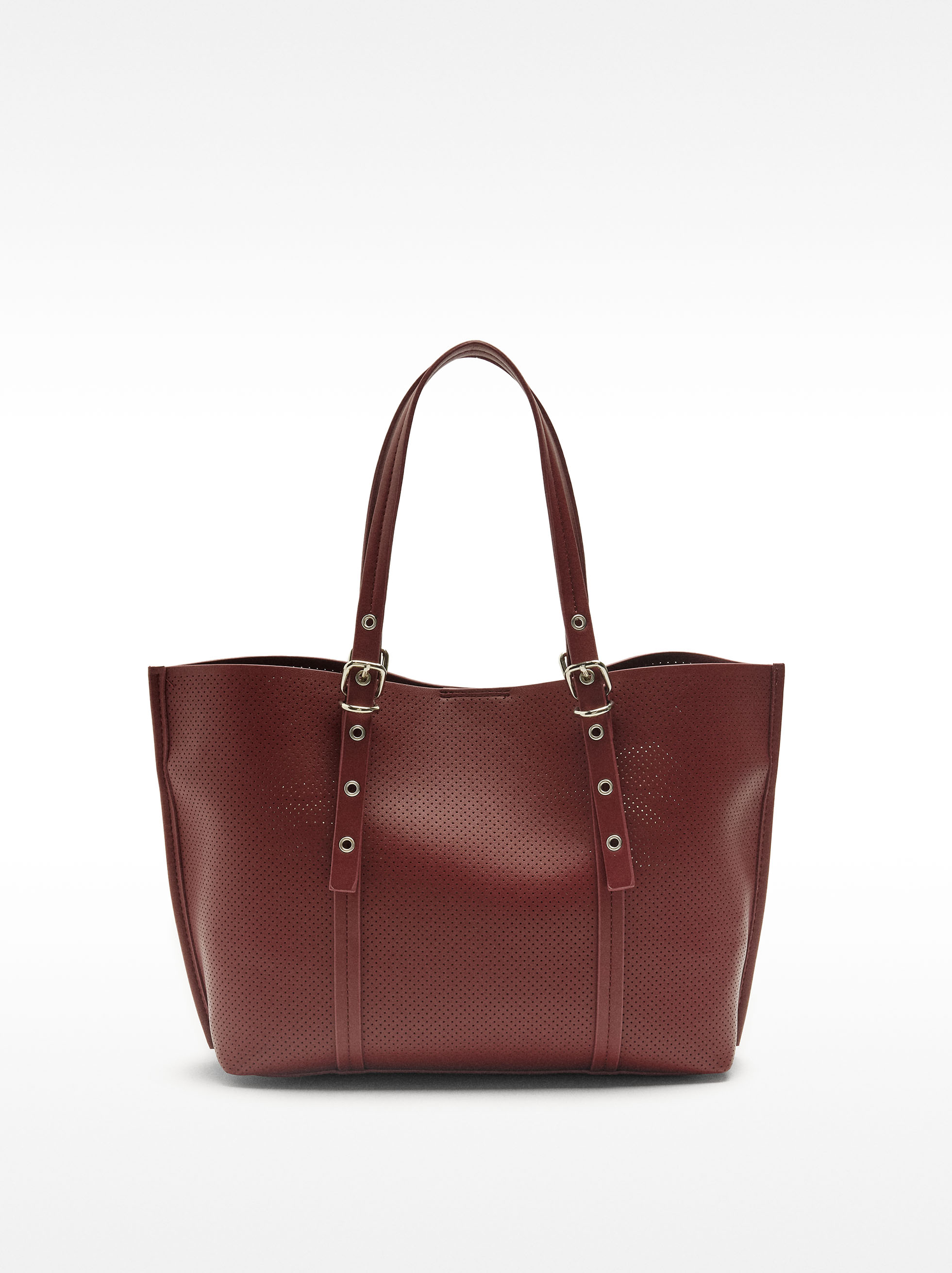 Perforated tote bag with removable pouch image number 0.0
