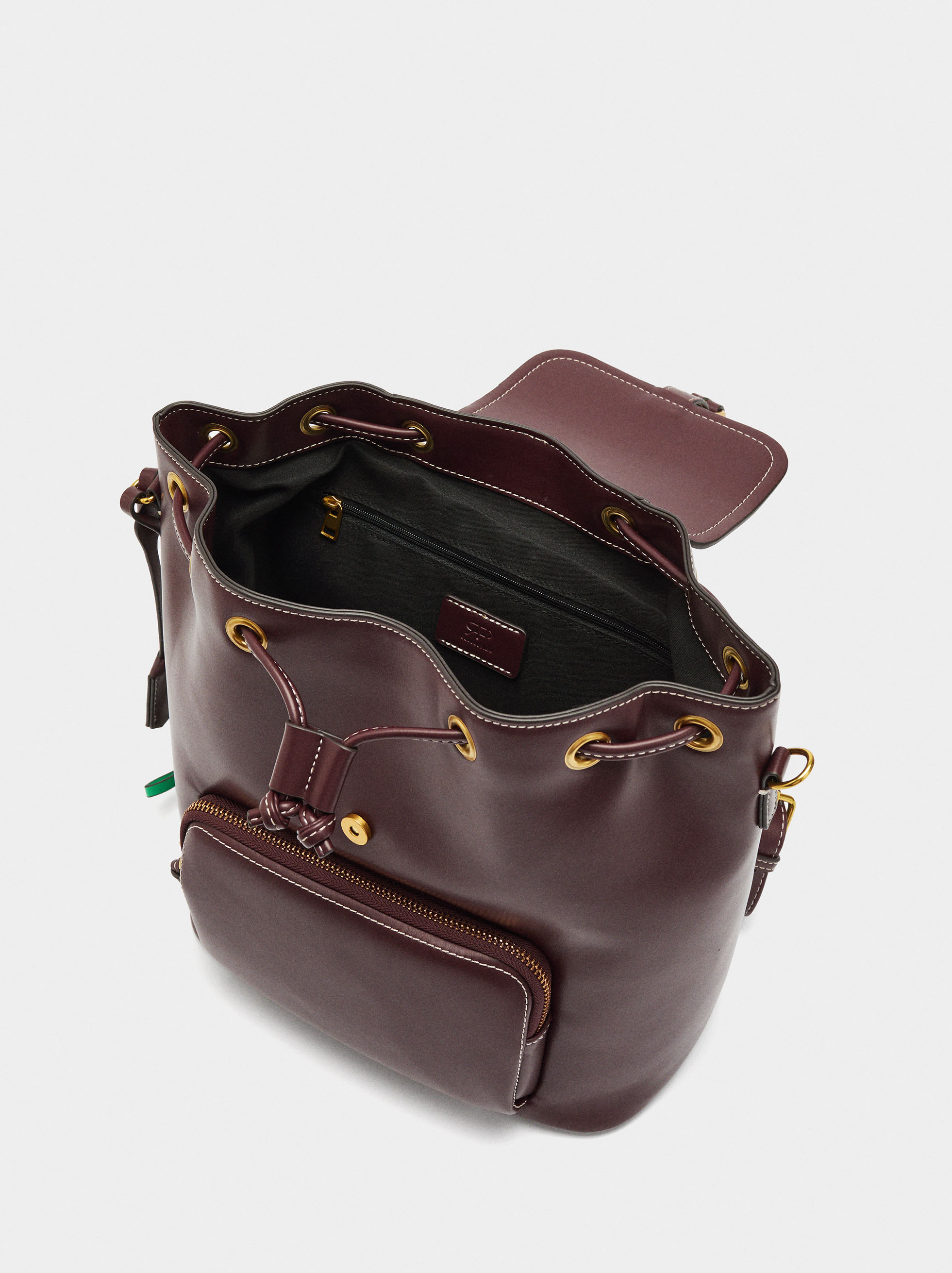 Backpack with crossbody bag strap image number 4.0