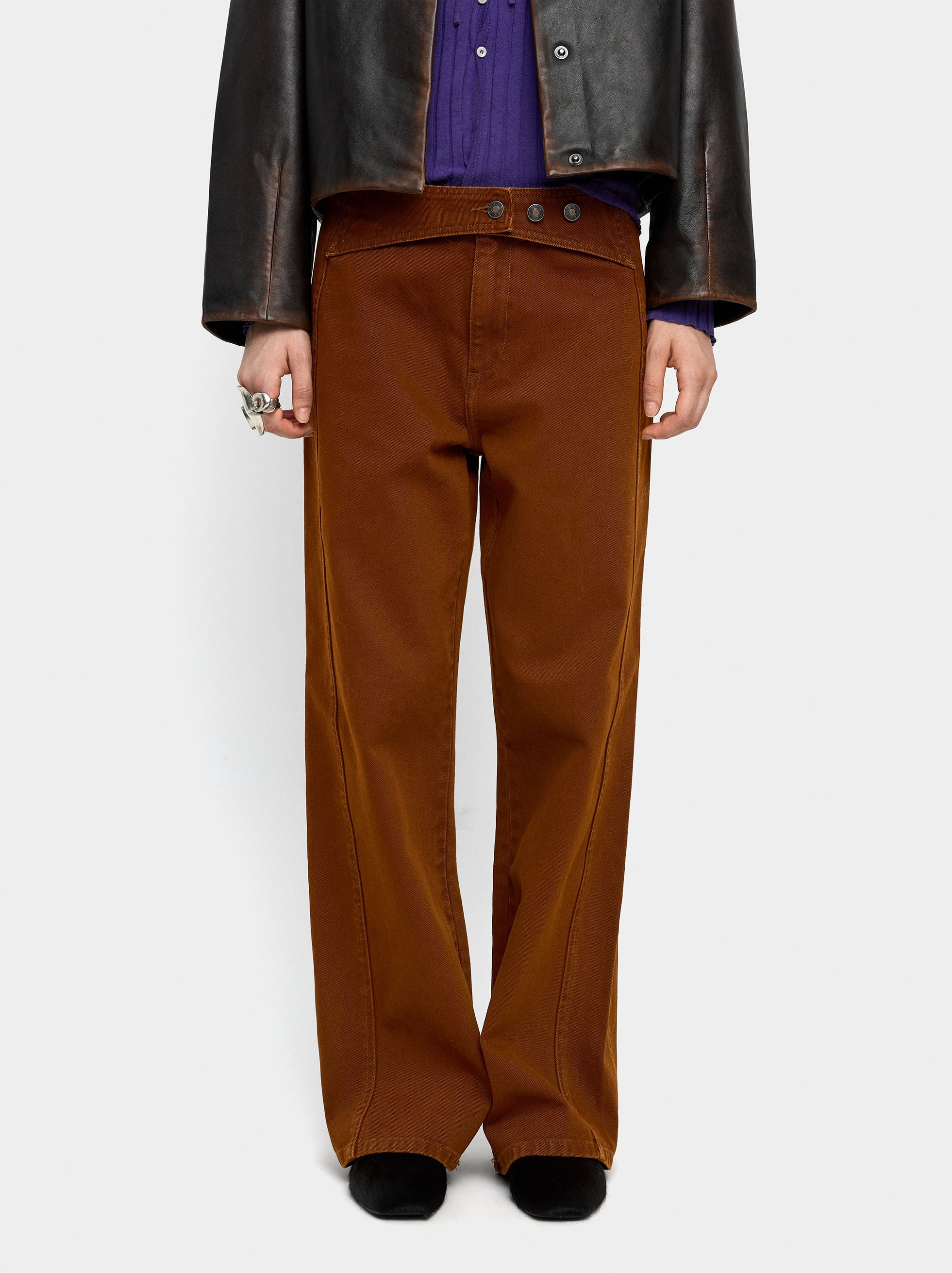 100% cotton denim trousers image number 2.0