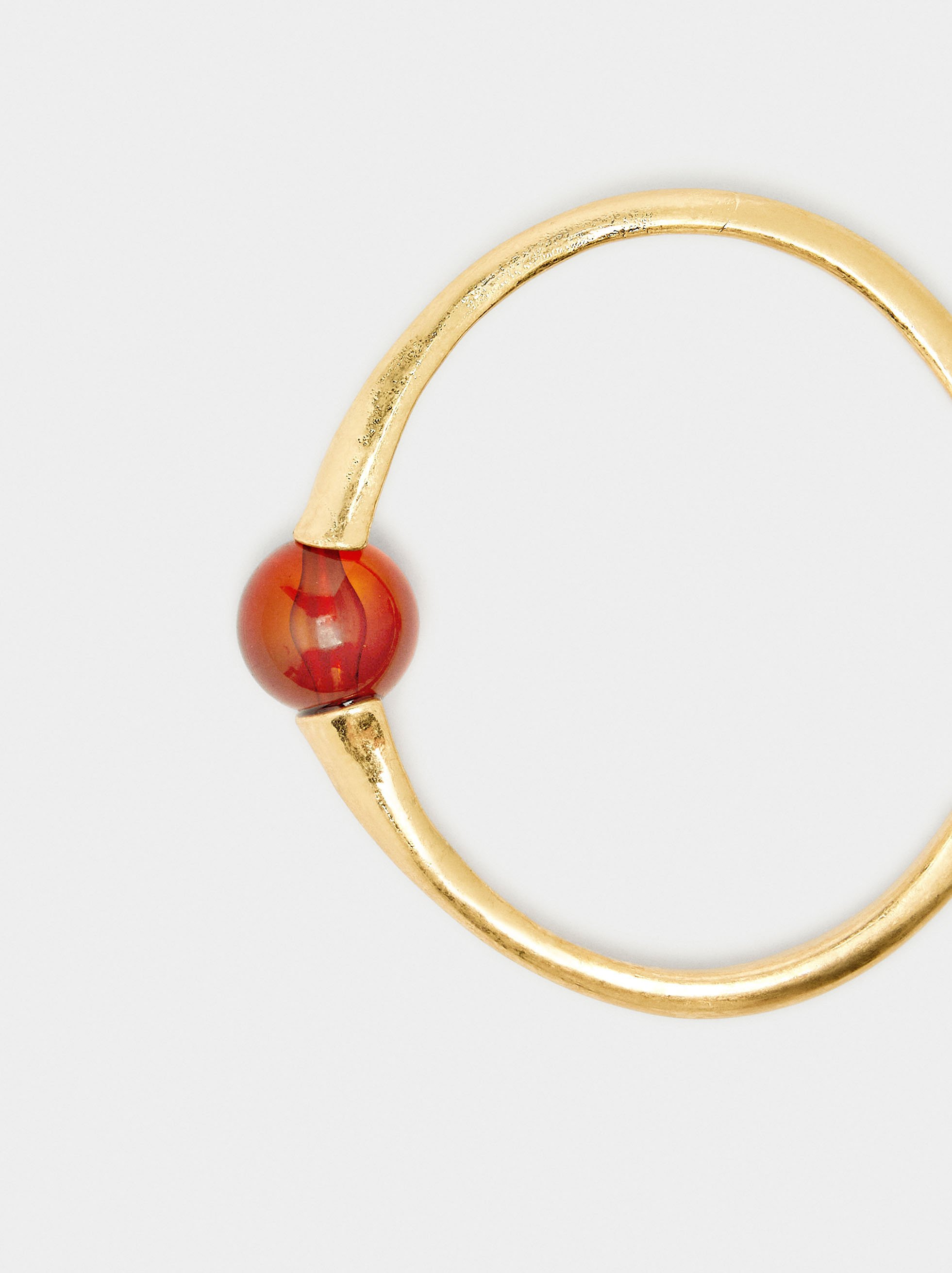 Starres Armband mit Perle in Steinoptik image number 1.0