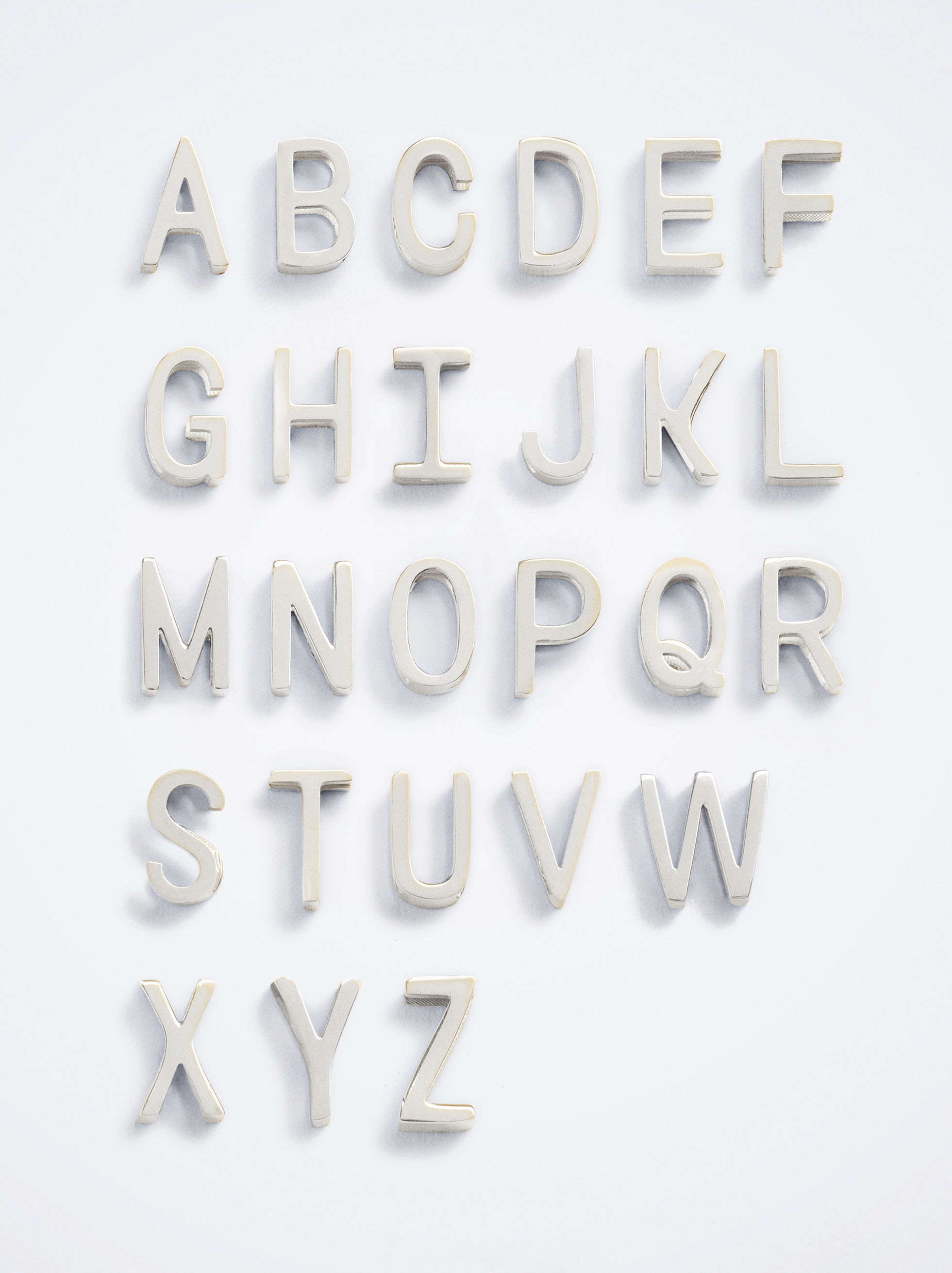 Letter A stainless steel charm image number 2.0