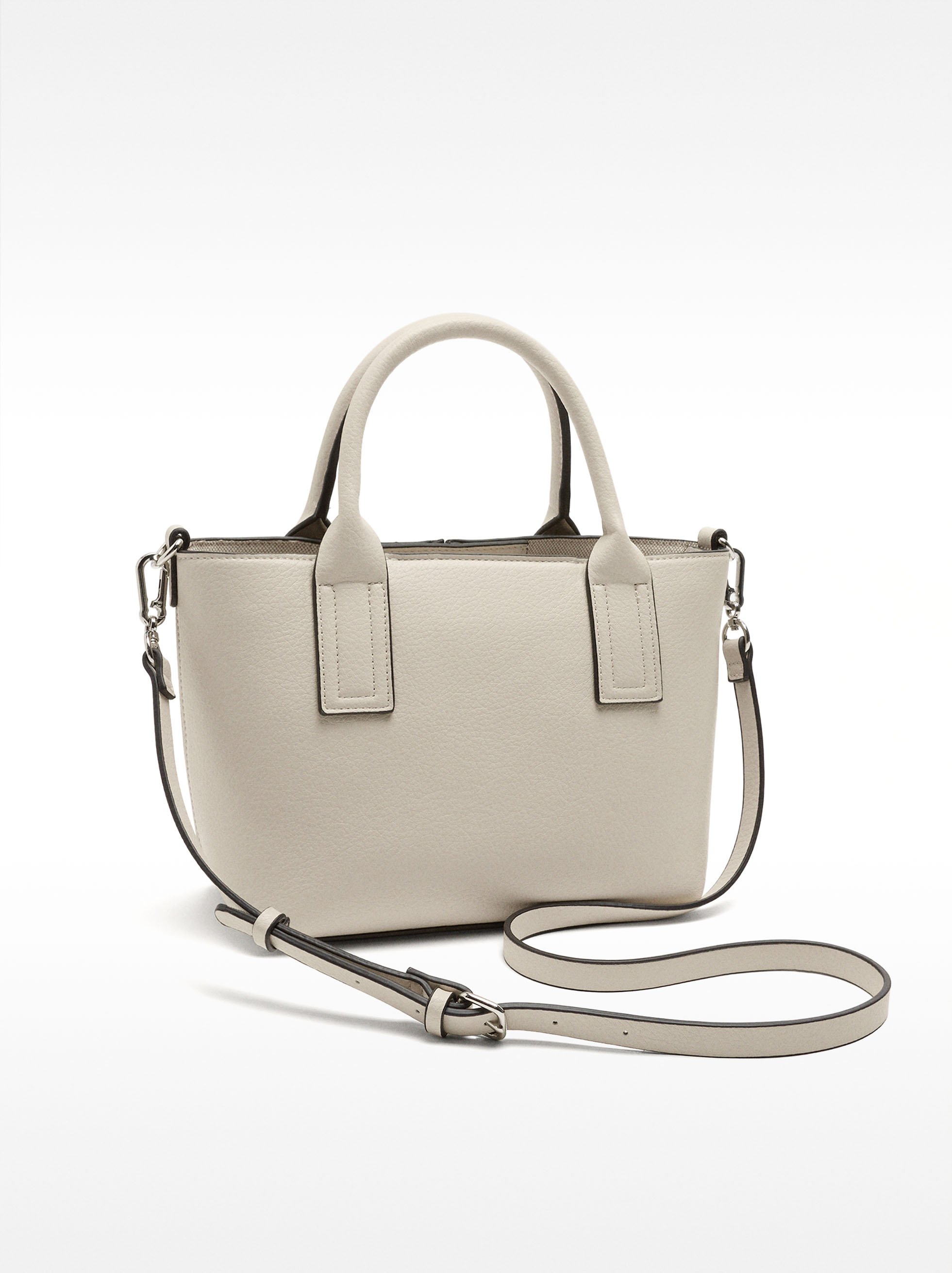 Tote bag with texture and removable bag image number 3.0