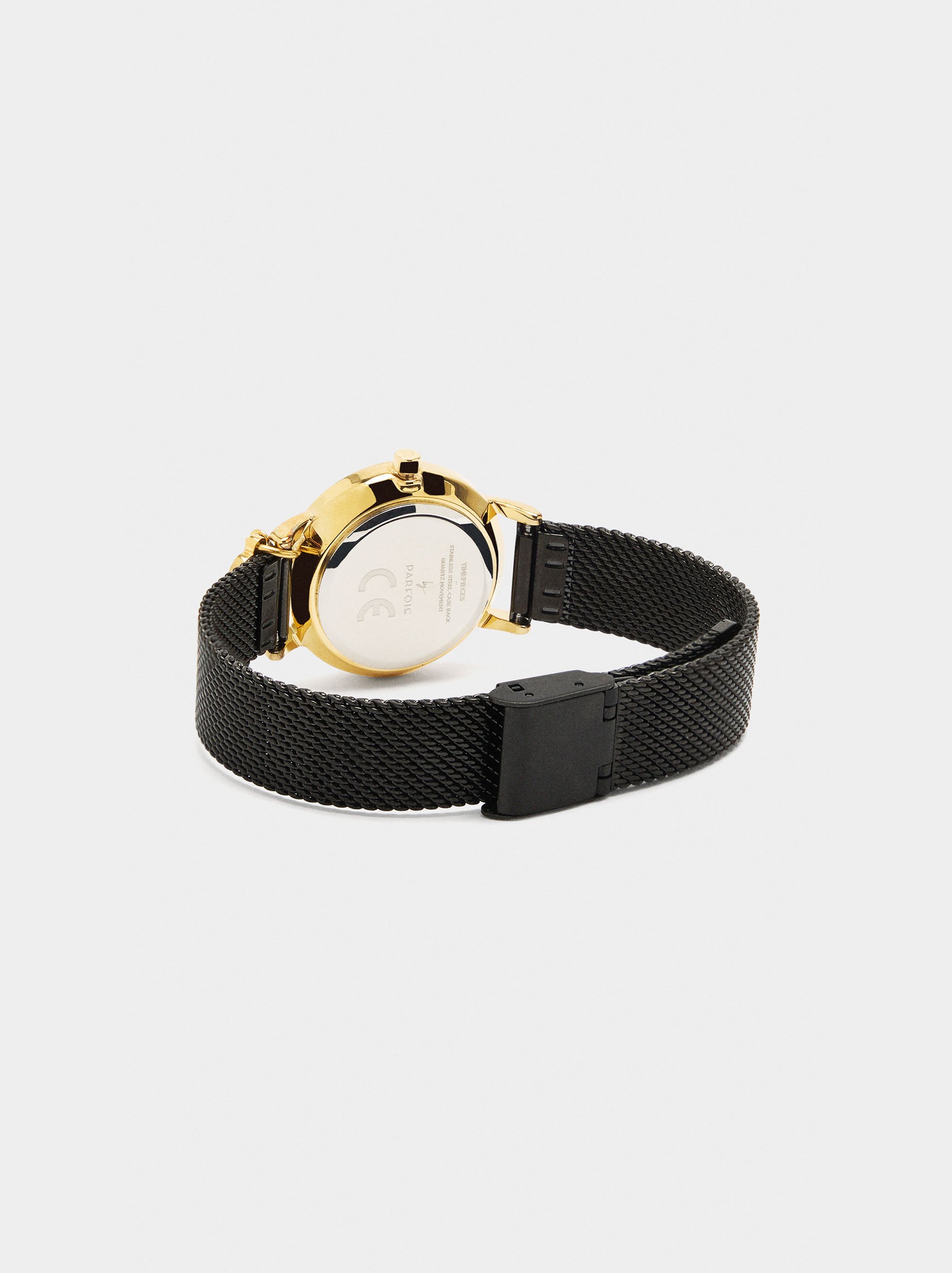 Watch mesh metallic charm LOVE image number 2.0