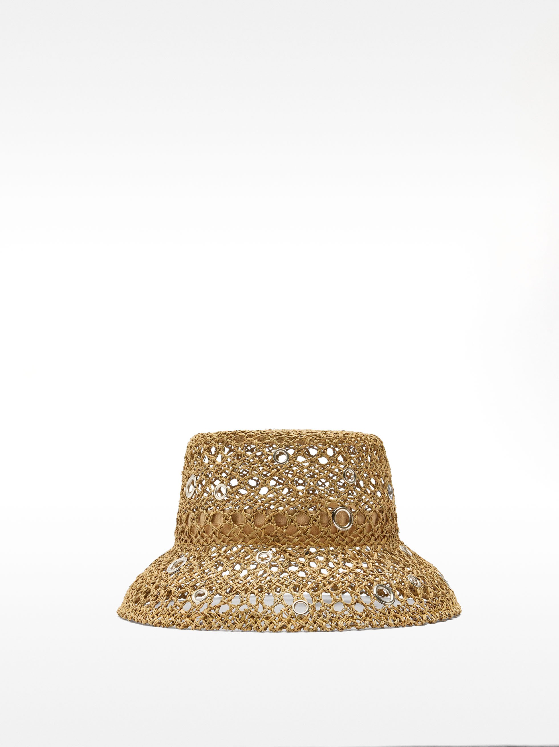 Straw hat with studs image number 0.0
