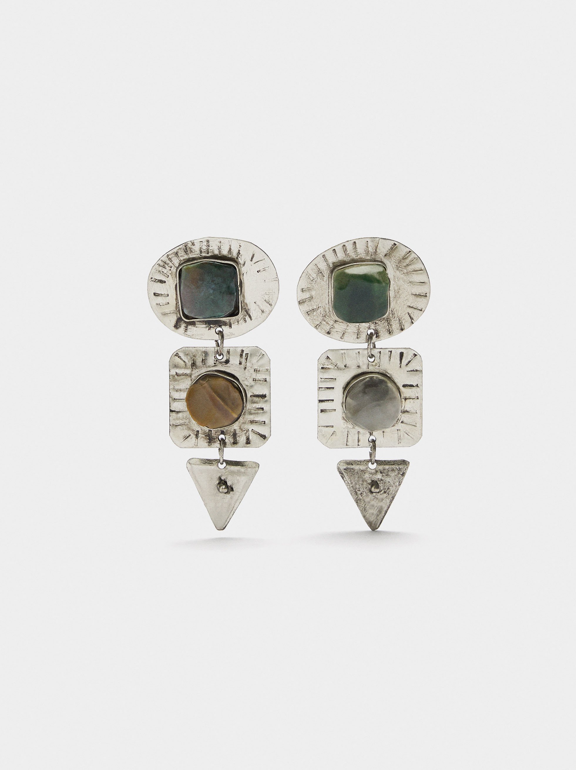 Pendientes maxi de piedras image number 0.0