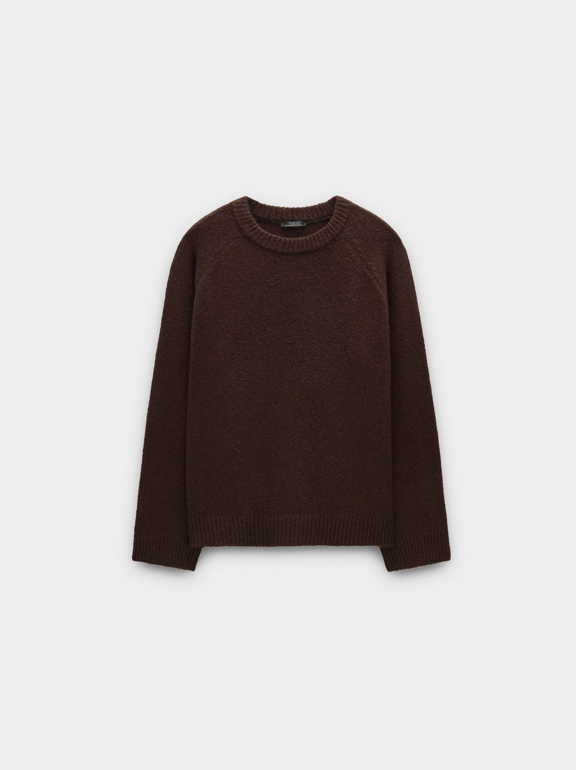 Plain knit sweater image number 4.0