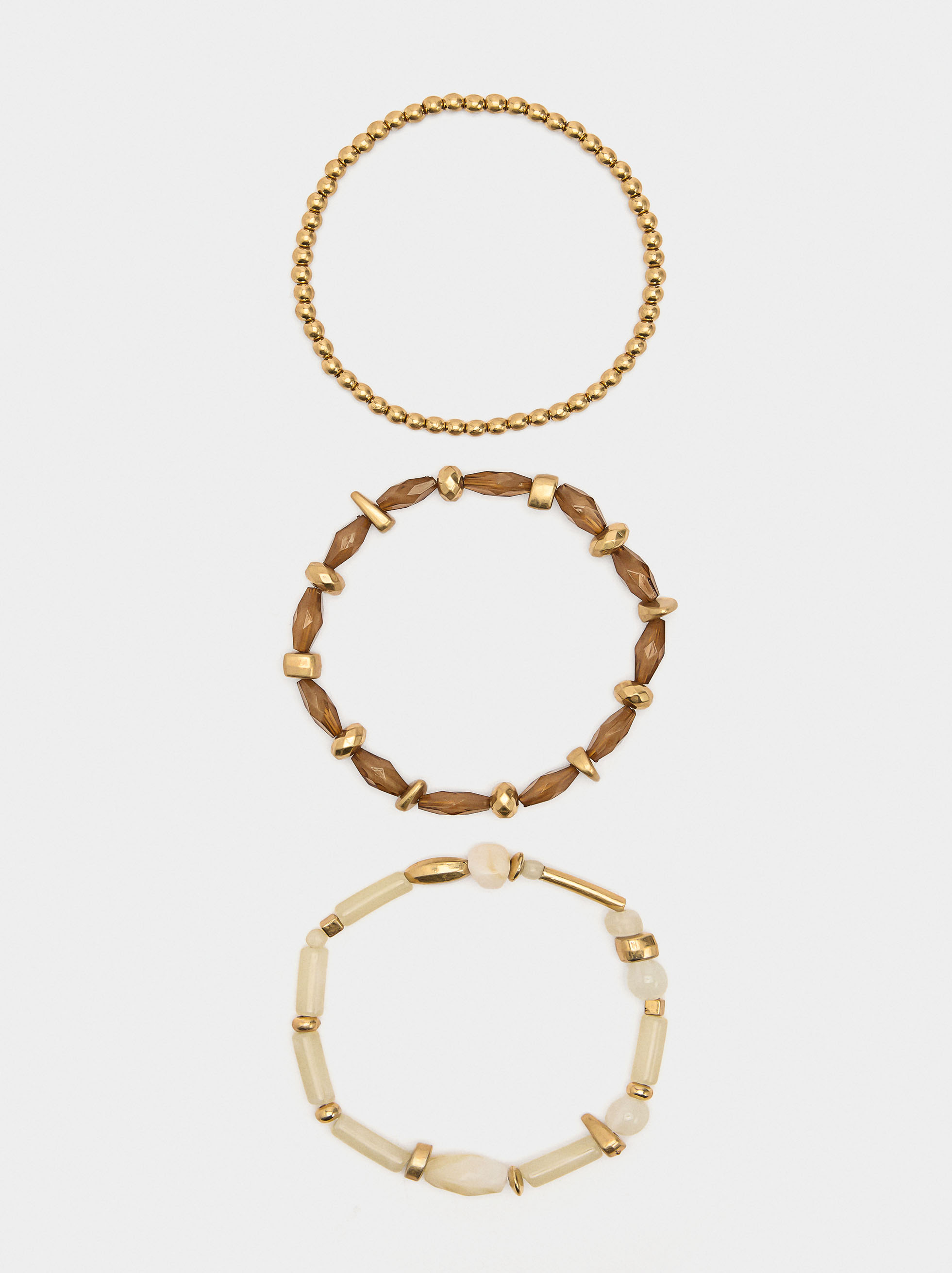 Set de bracelets élastiques avec effet pierre image number 2.0