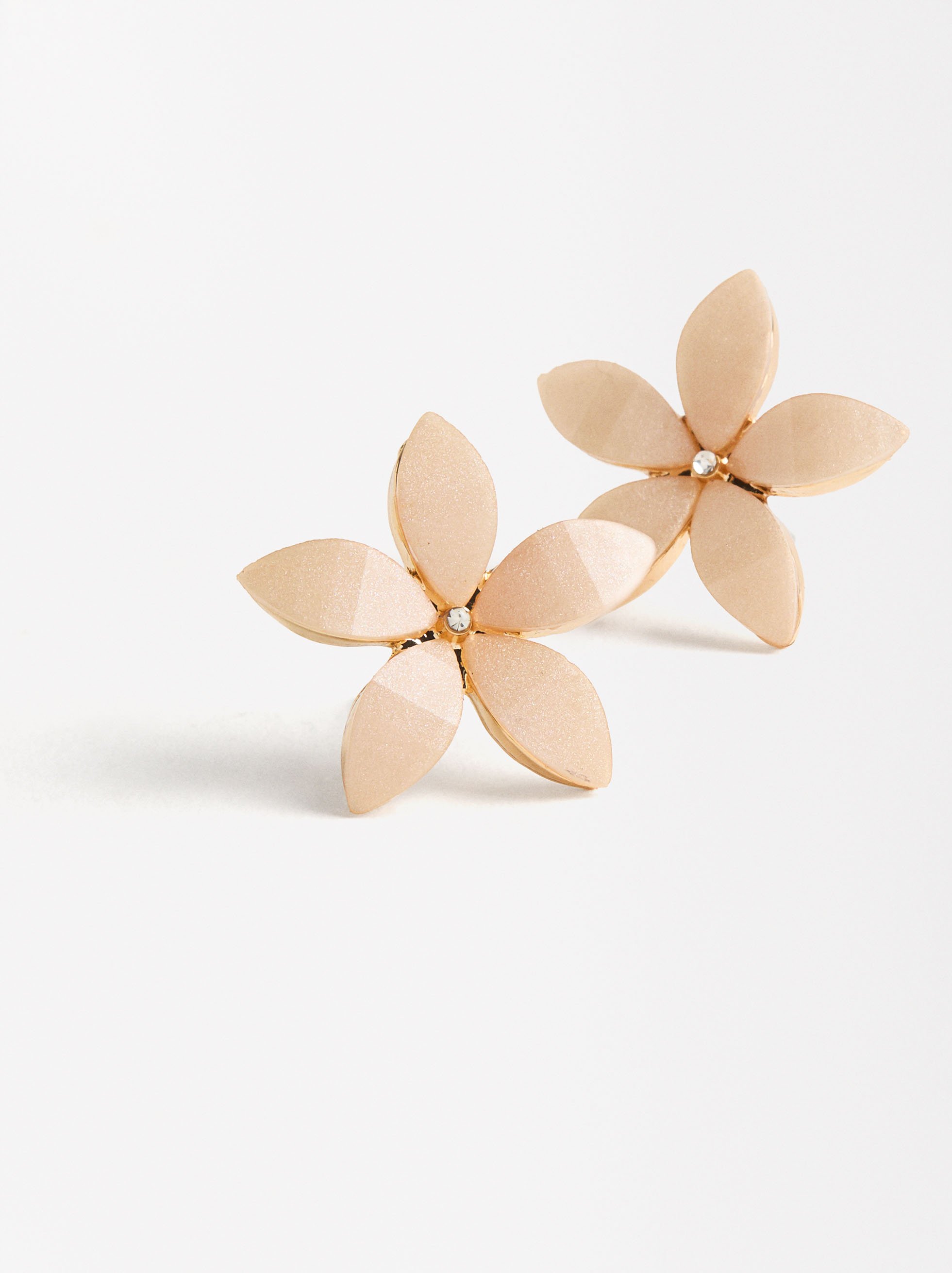 Pendientes flor con resina image number 1.0