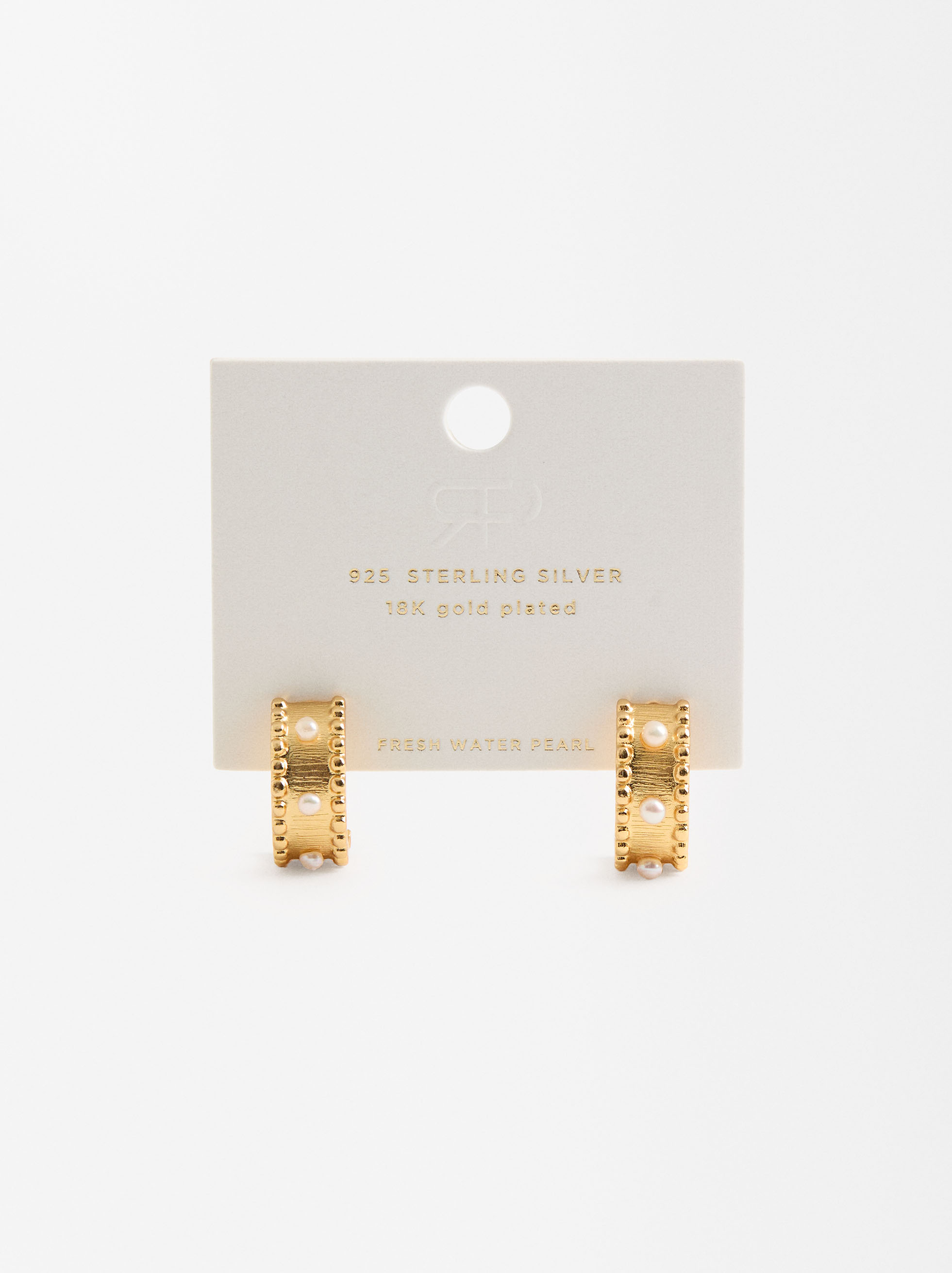 Earrings with freshwater pearls - 925 sterling silver image number 5.0