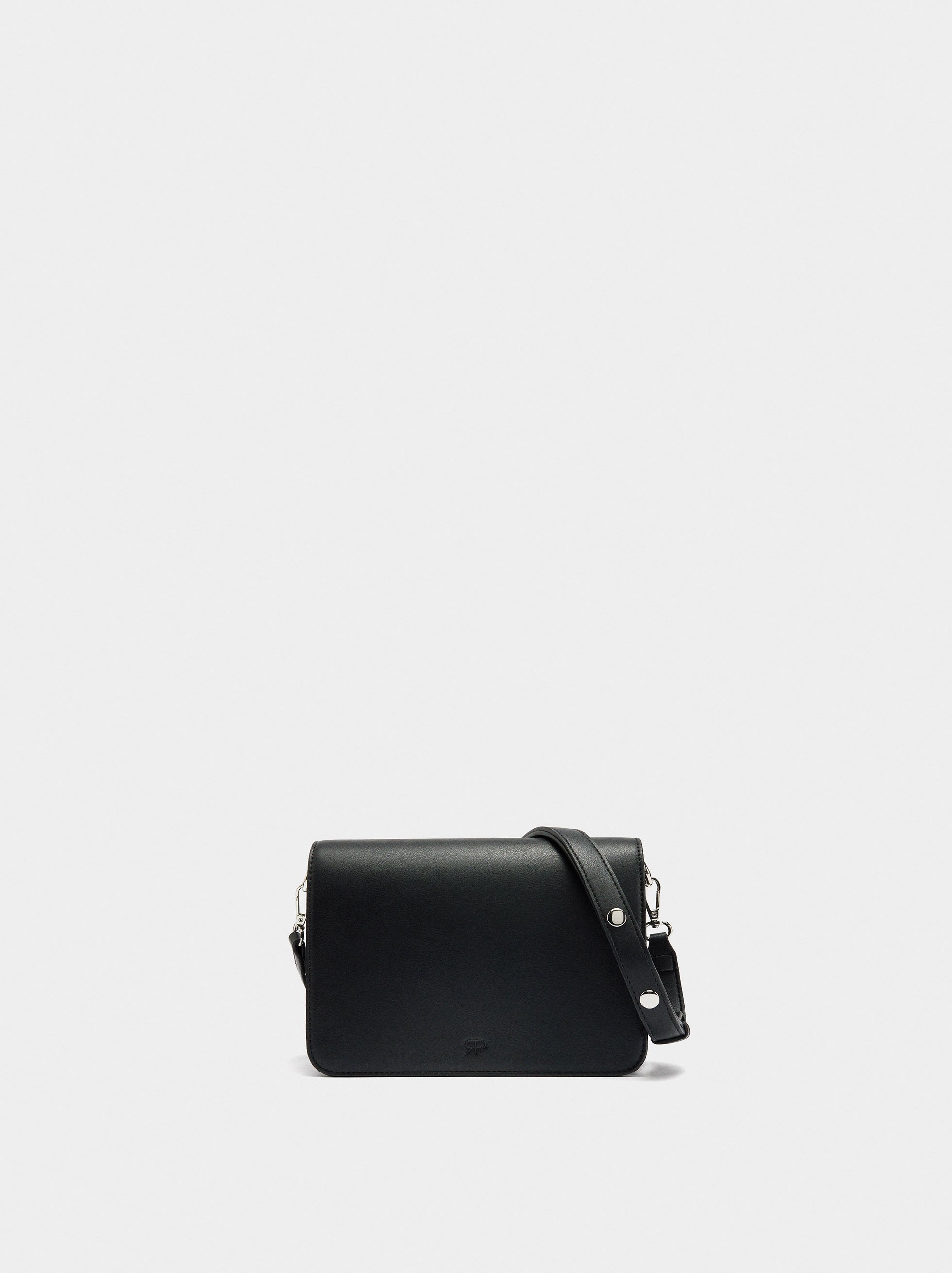 Plain crossbody bag with flap image number 0.0