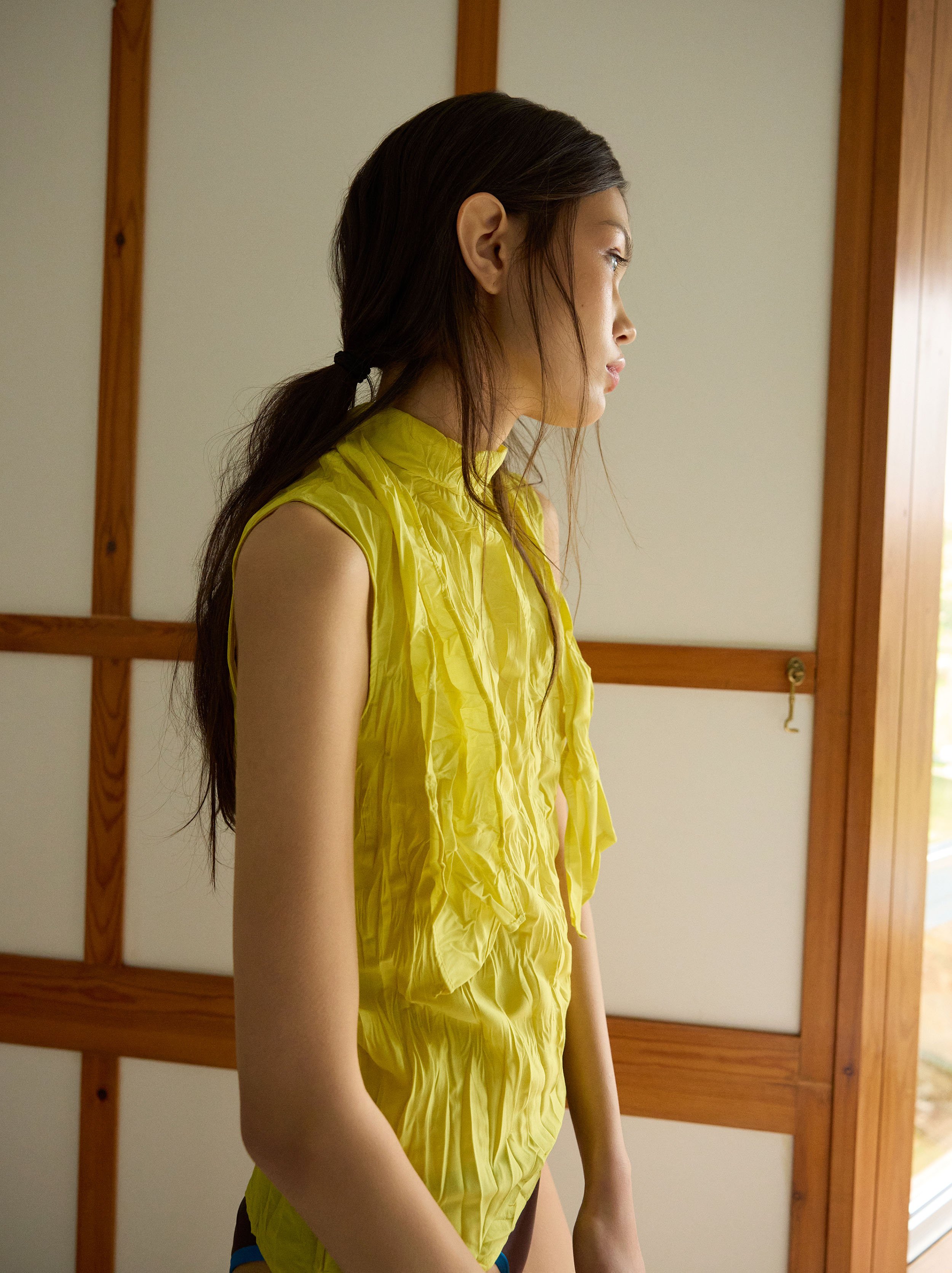 Wrinkled effect top