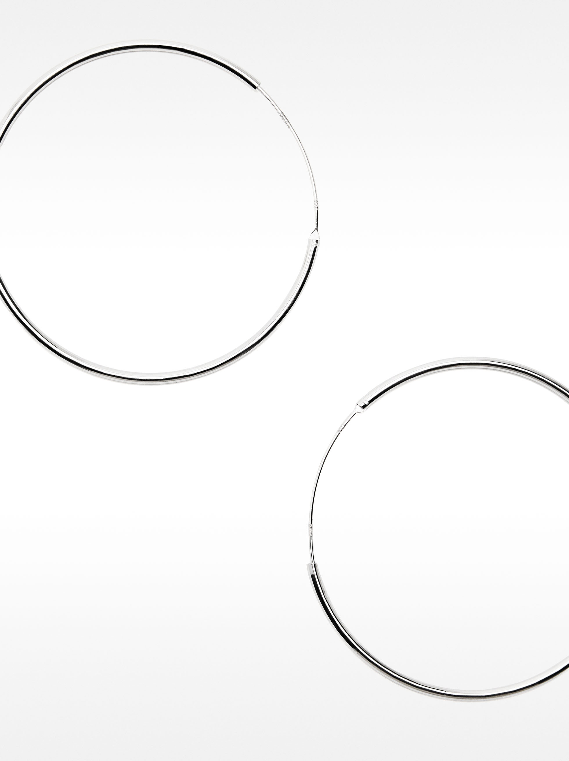925 silver large hoop earrings image number 2.0