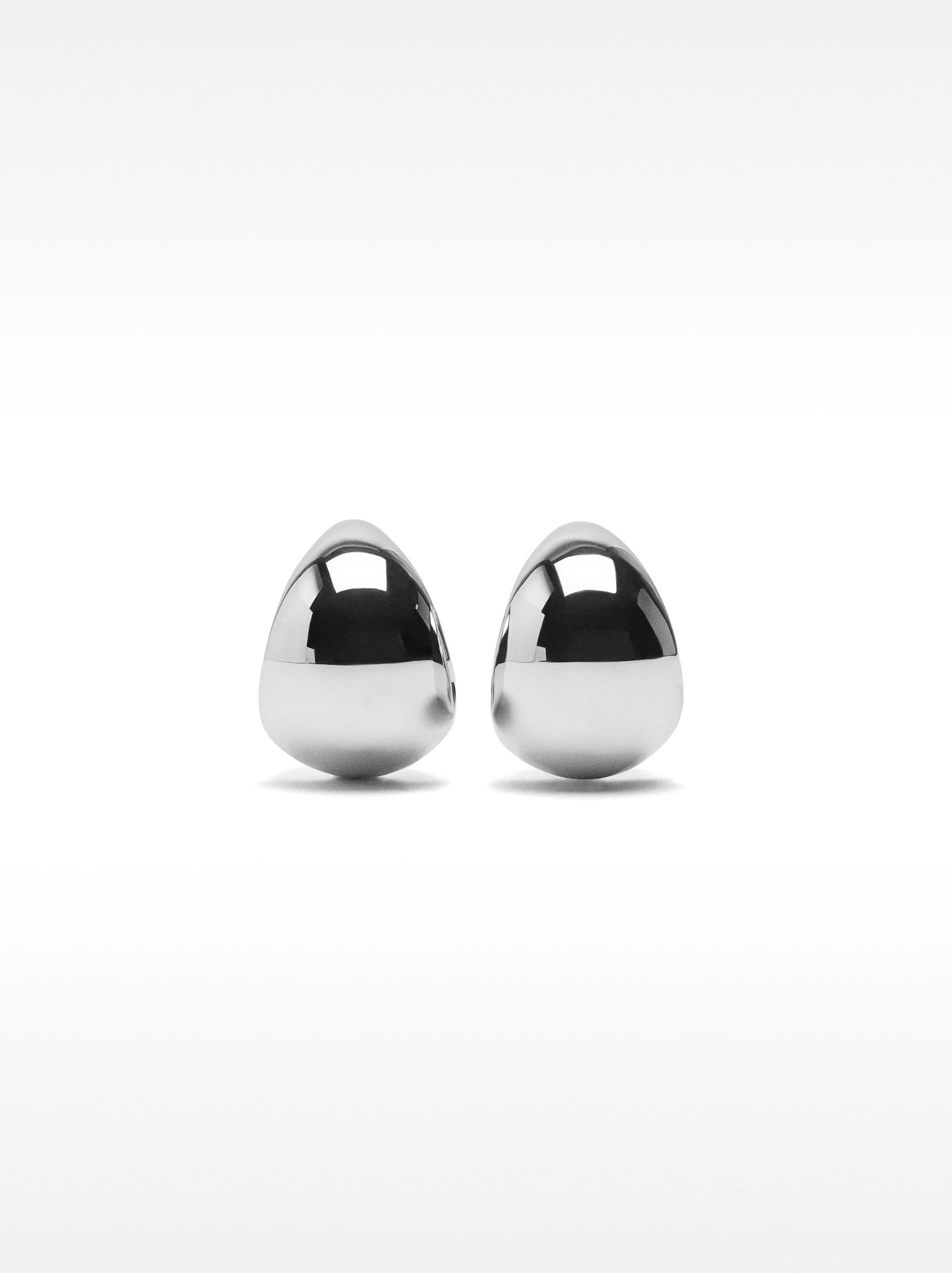 Smooth hoop earrings - 925 sterling silver image number 1.0