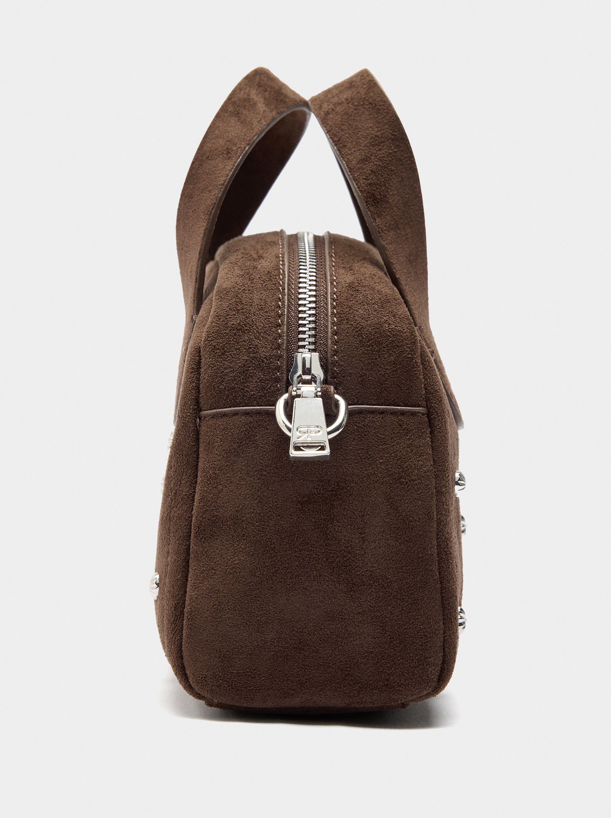 Tote bag with metallic details image number 1.0