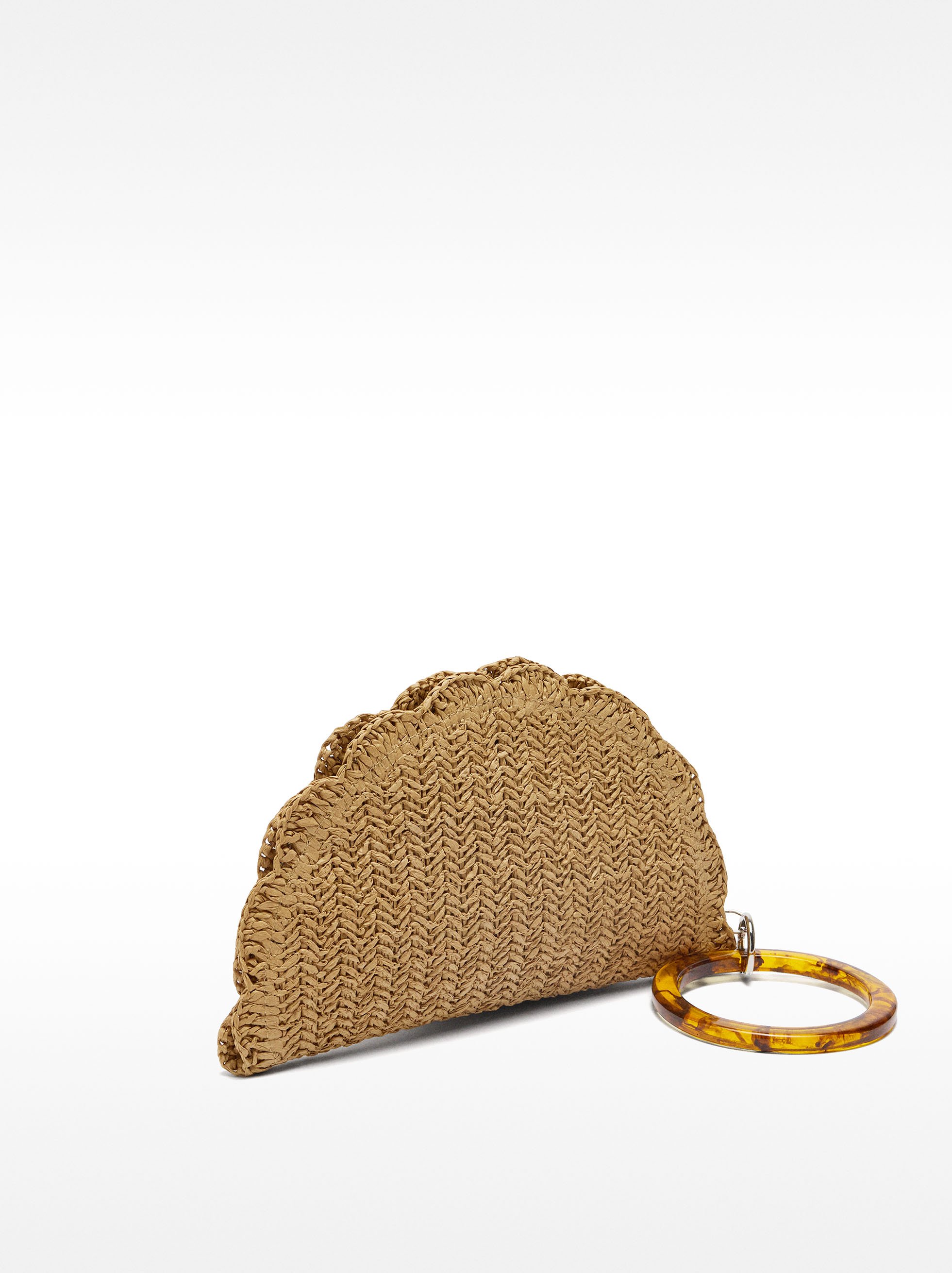 Ovale Handtasche mit Stroh-Effekt image number 3.0