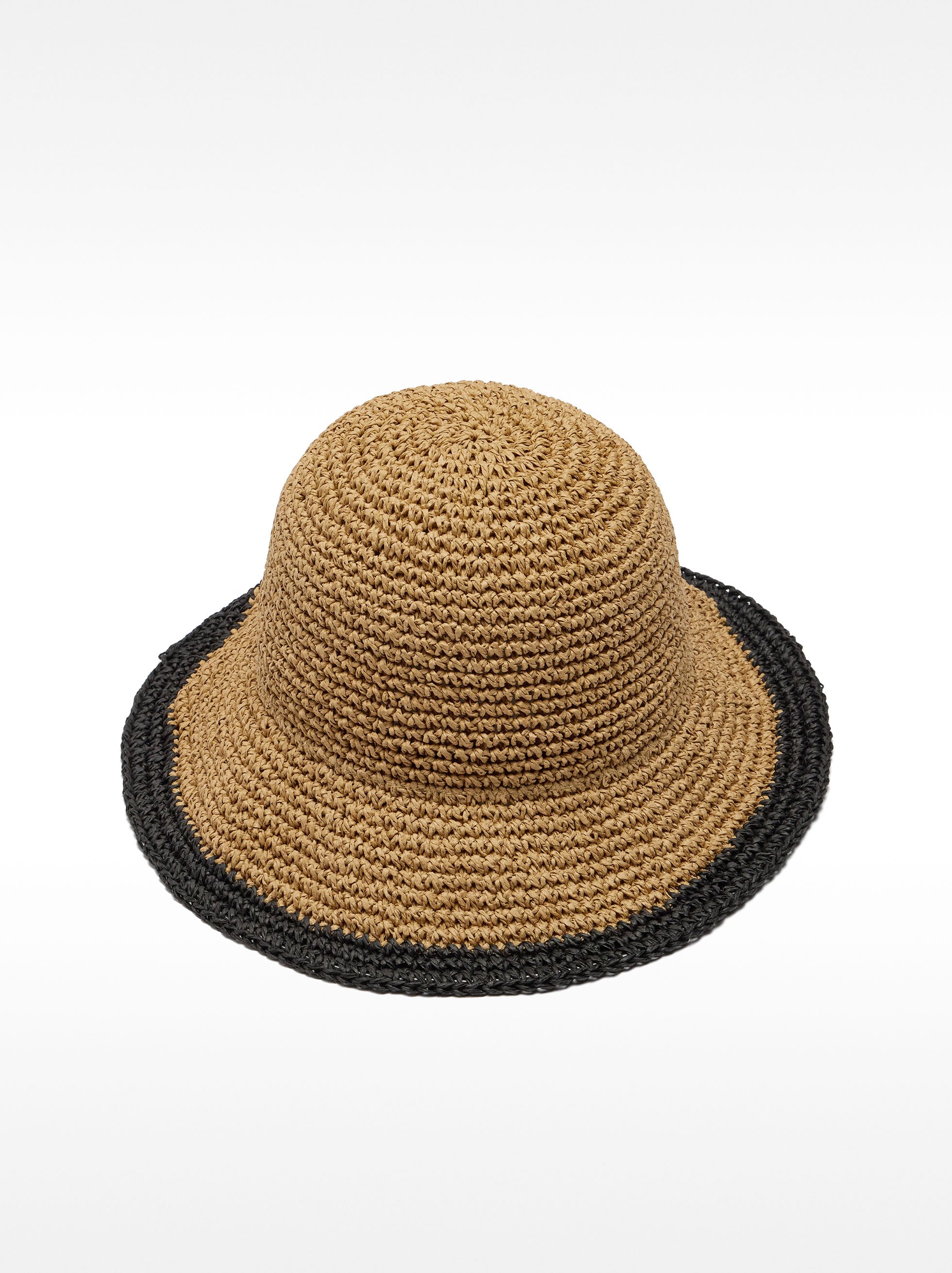 Bucket hat with straw effect image number 2.0