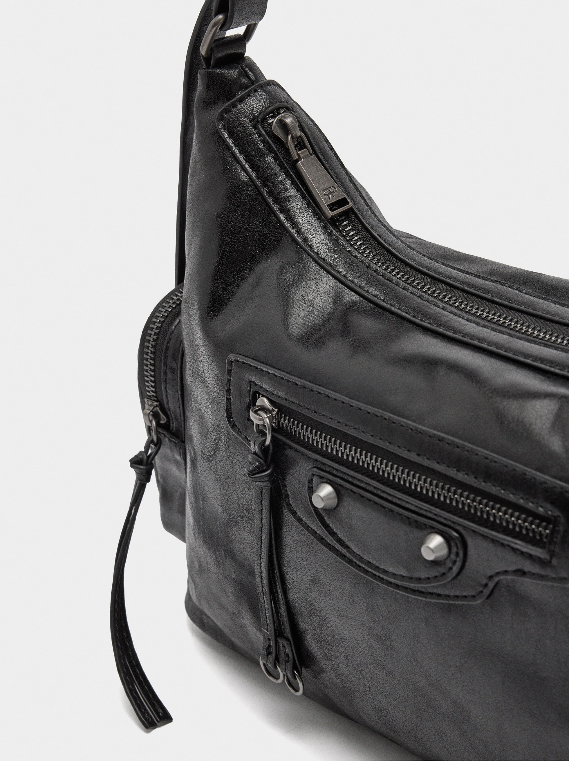 Shoulder bag with aged effect image number 1.0