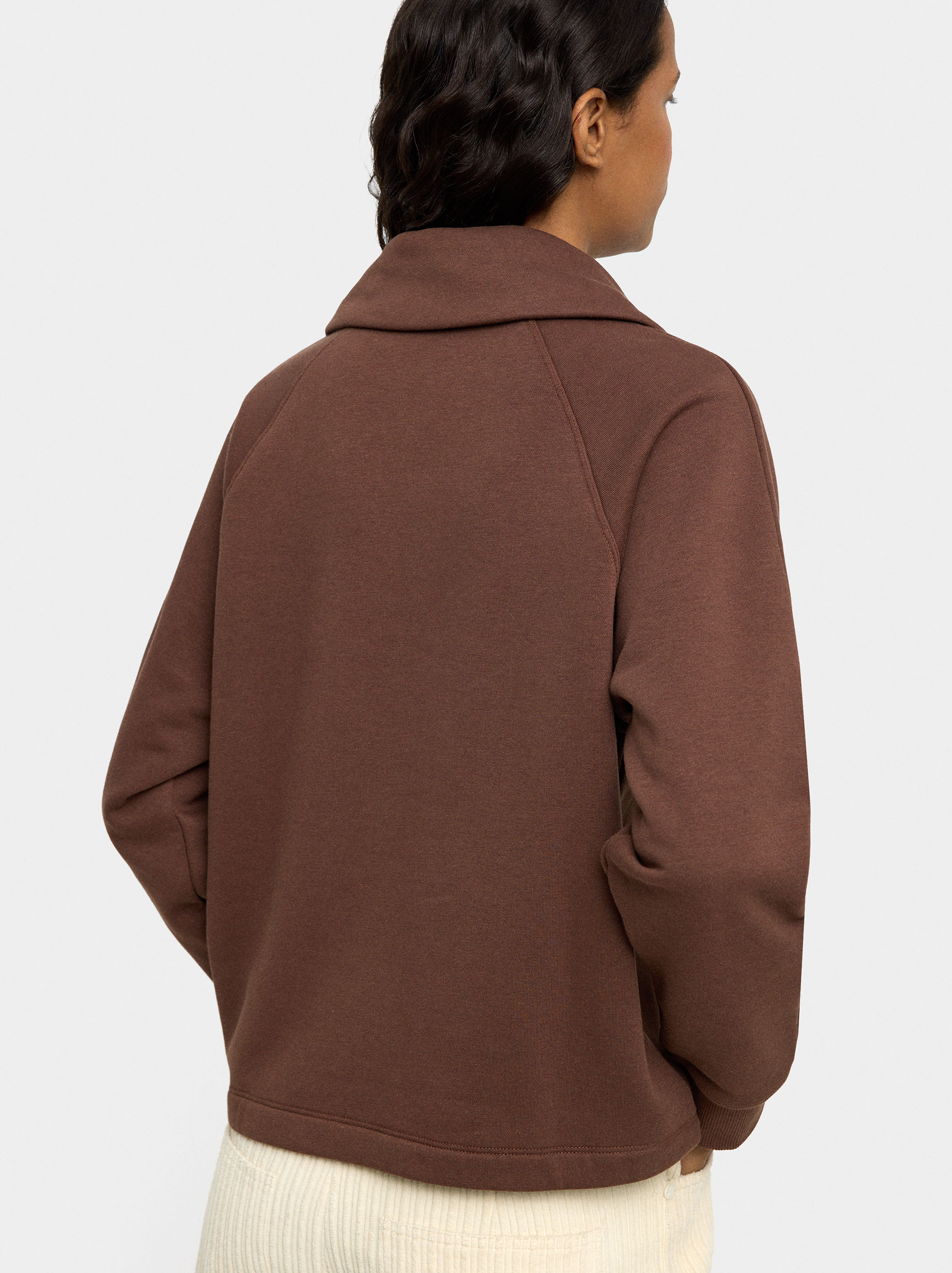 Sweatshirt col polo en rayures image number 3.0