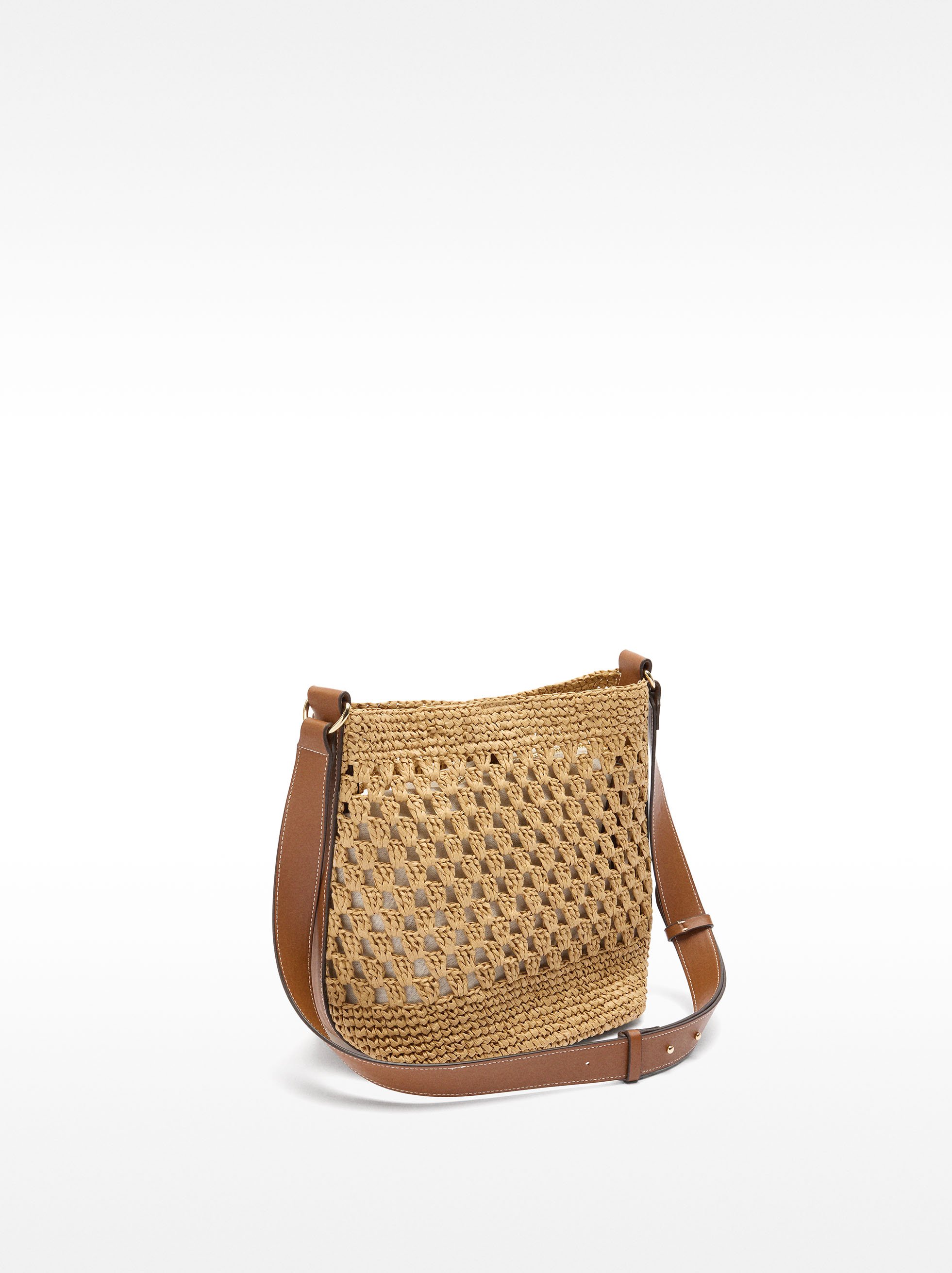 Straw-effect shoulder bag  image number 3.0